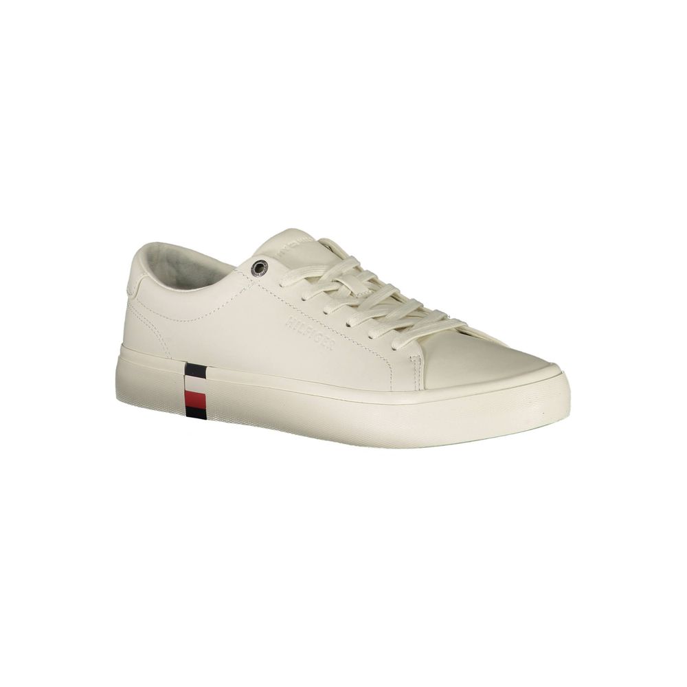 Tommy Hilfiger Vita Läder Herr Sneaker