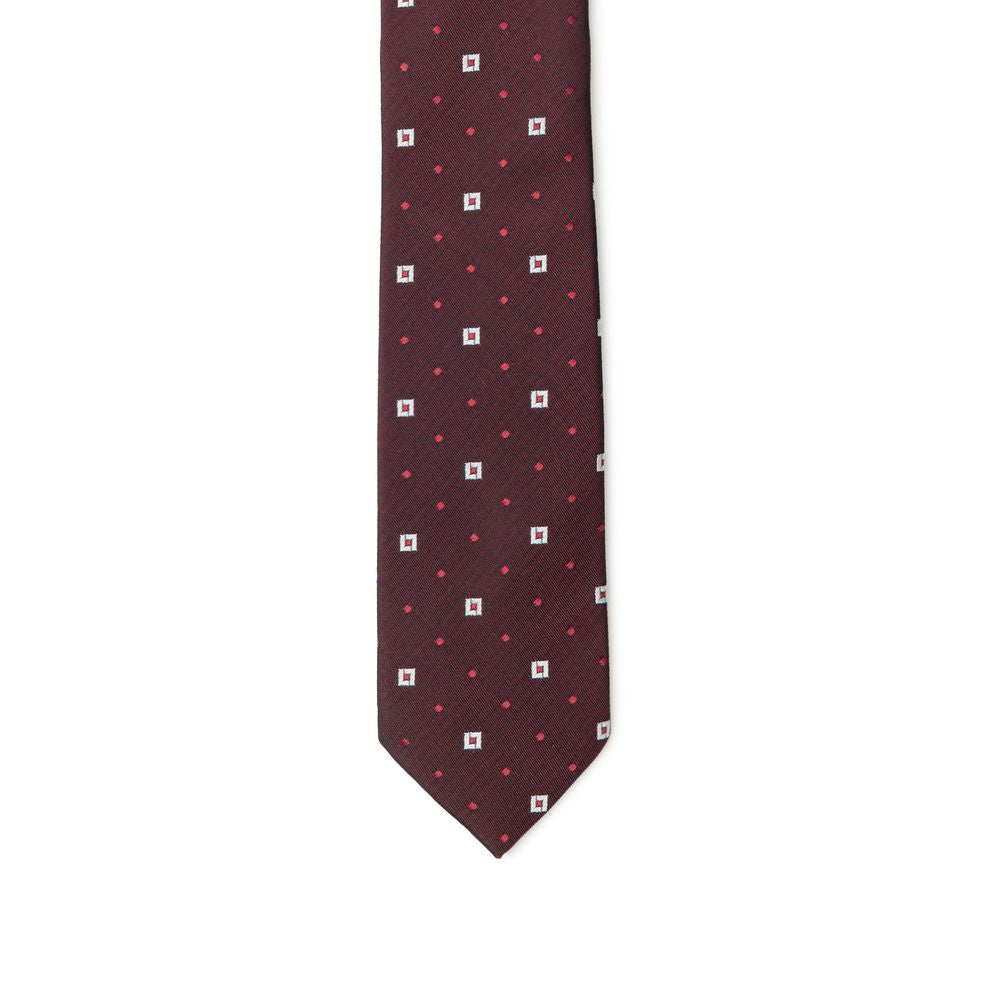 Dolce & Gabbana Bordeaux Sidenslipsar & Fluga