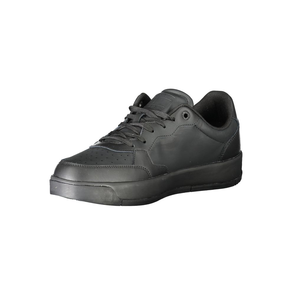 Tommy Hilfiger Svart Polyeten Herr Sneaker