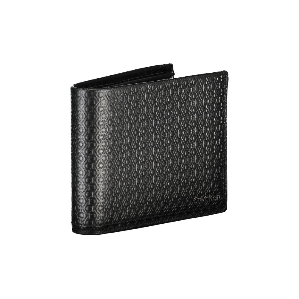 Calvin Klein Sleek svart läderplånbok med vikbar RFID-block