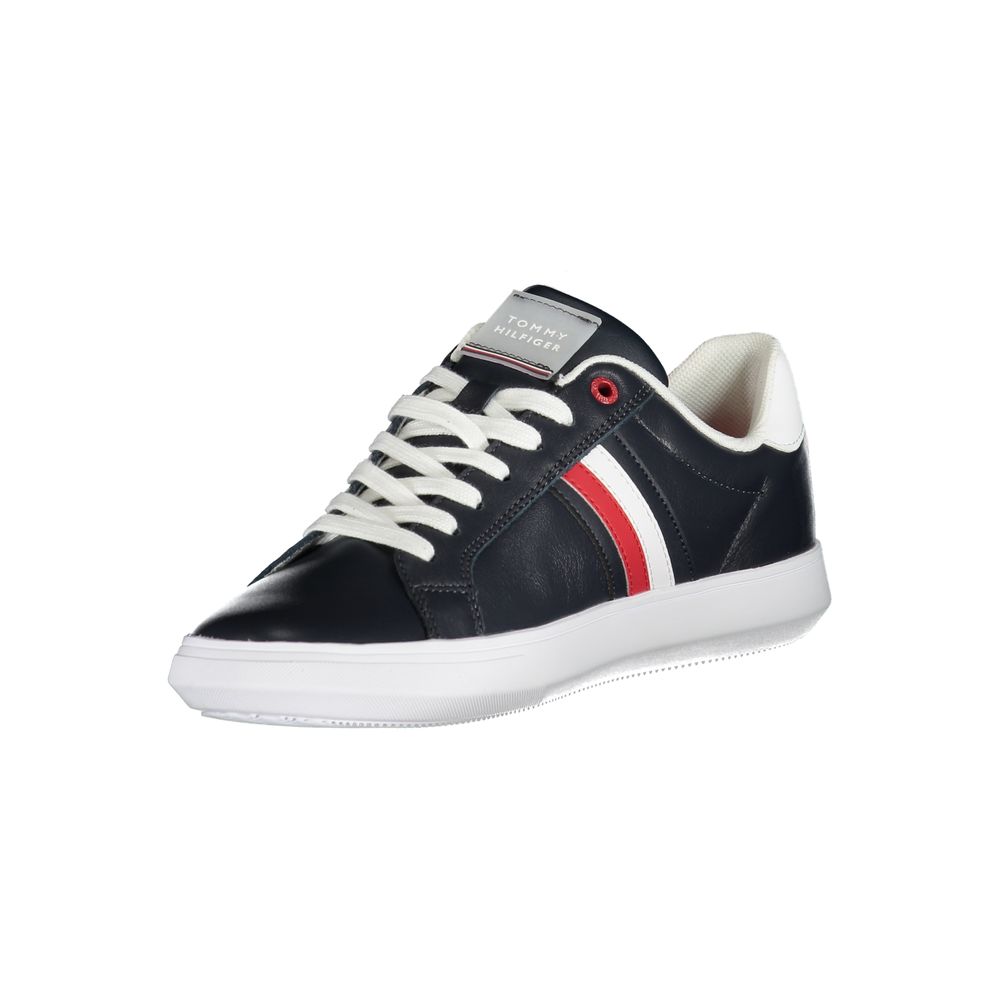 Tommy Hilfiger Sneakers med snörning och kontrastdetaljer i blått