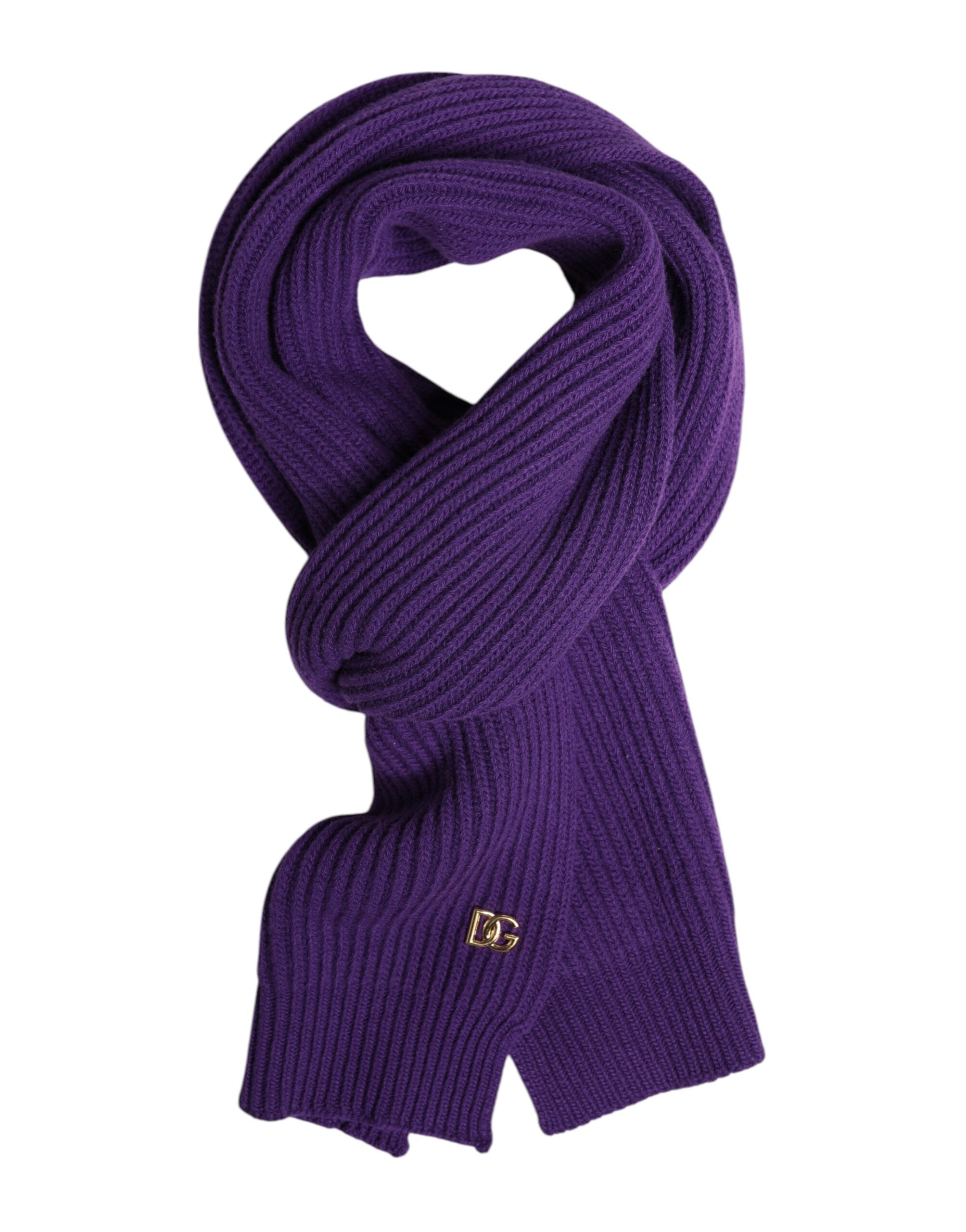Dolce & Gabbana Lila DG Logo Halsvärmare Omlottsjal Halsduk