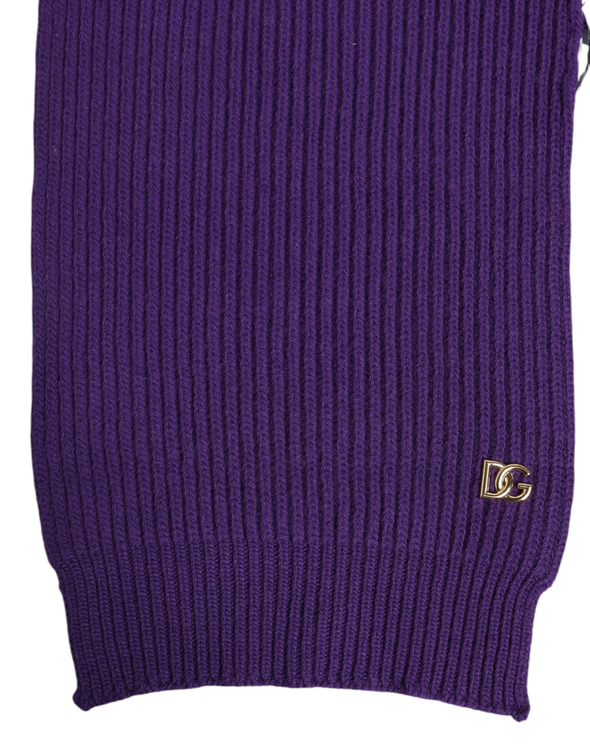 Dolce & Gabbana Lila DG Logo Halsvärmare Omlottsjal Halsduk