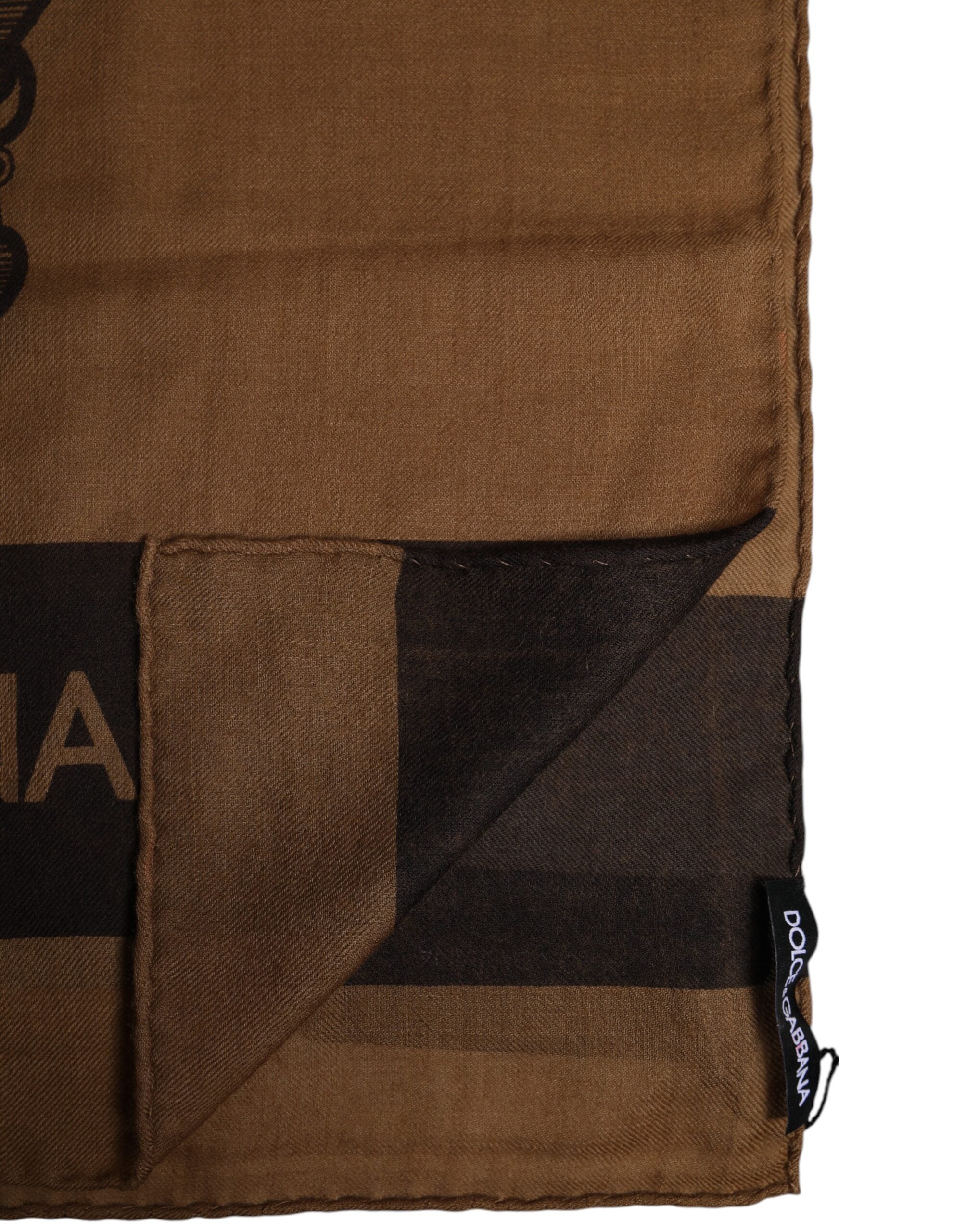 Dolce & Gabbana Brun DG Crown Halsvärmare Herr Foulard Halsduk