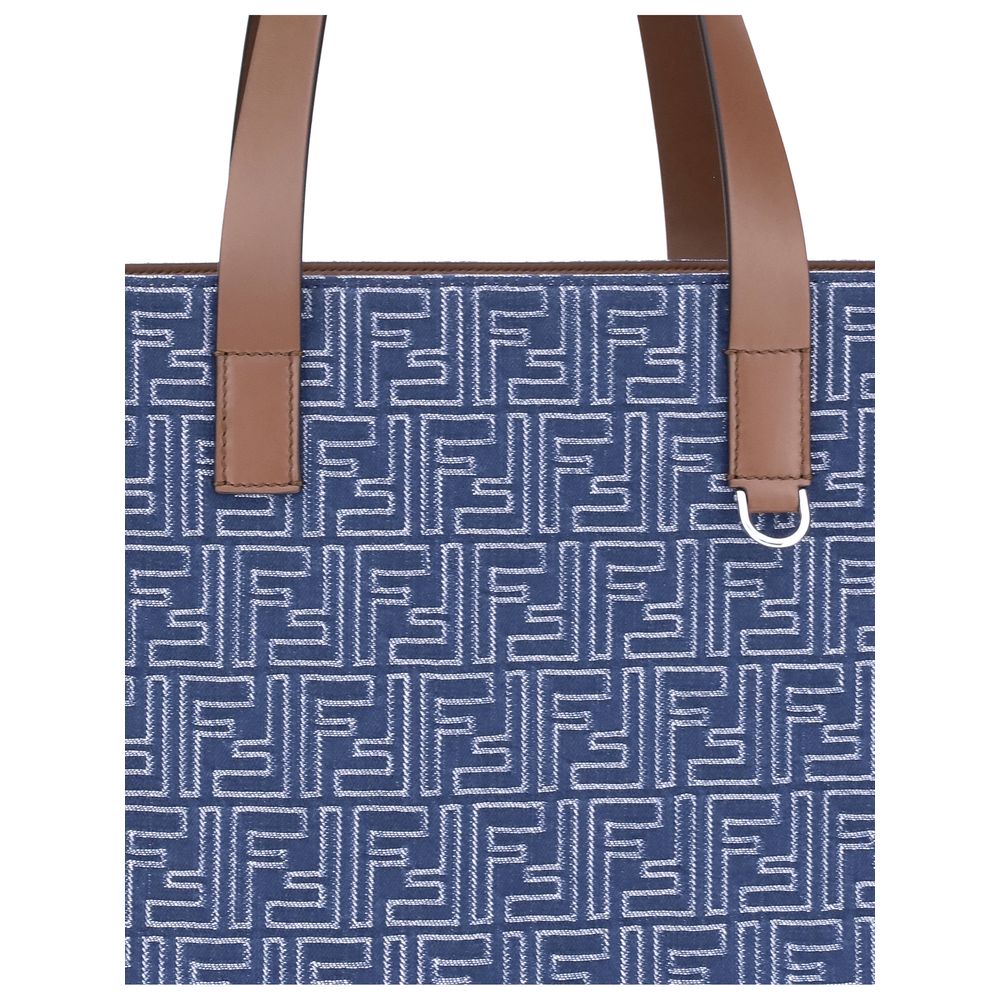 Fendi broderad denimväska