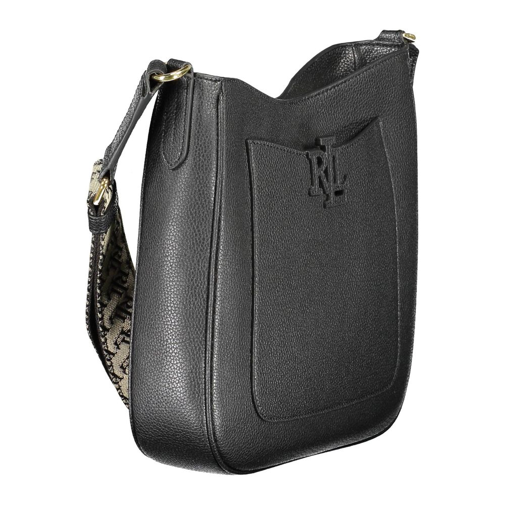 Ralph Lauren svart läderhandväska