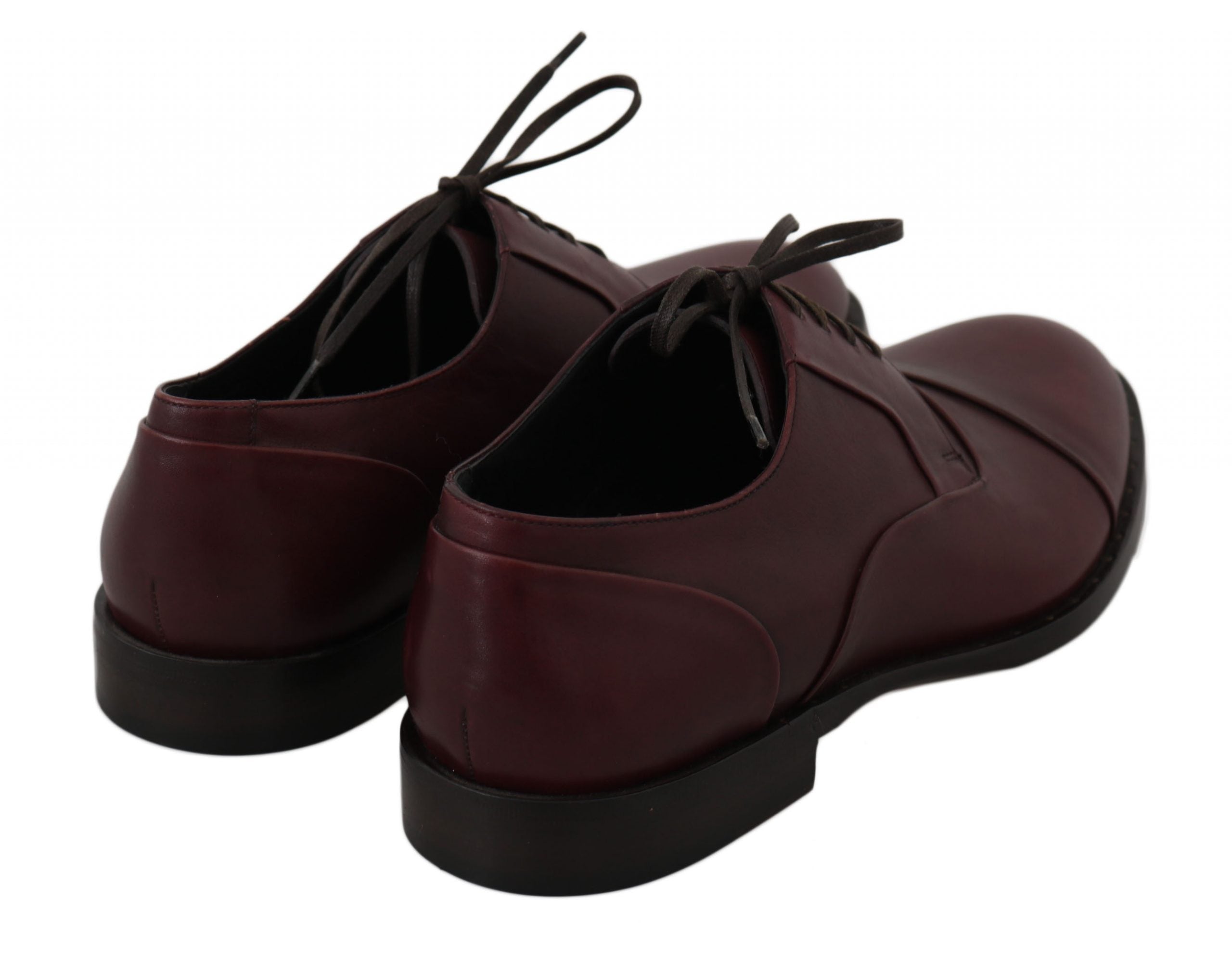 Dolce & Gabbana Röda Bordeaux Läder Derby Formella Skor