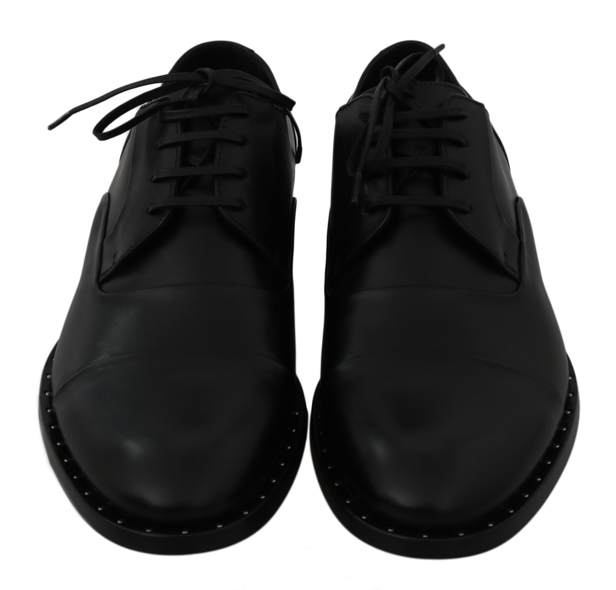 Dolce & Gabbana Svarta Läder Derby Formella Skor