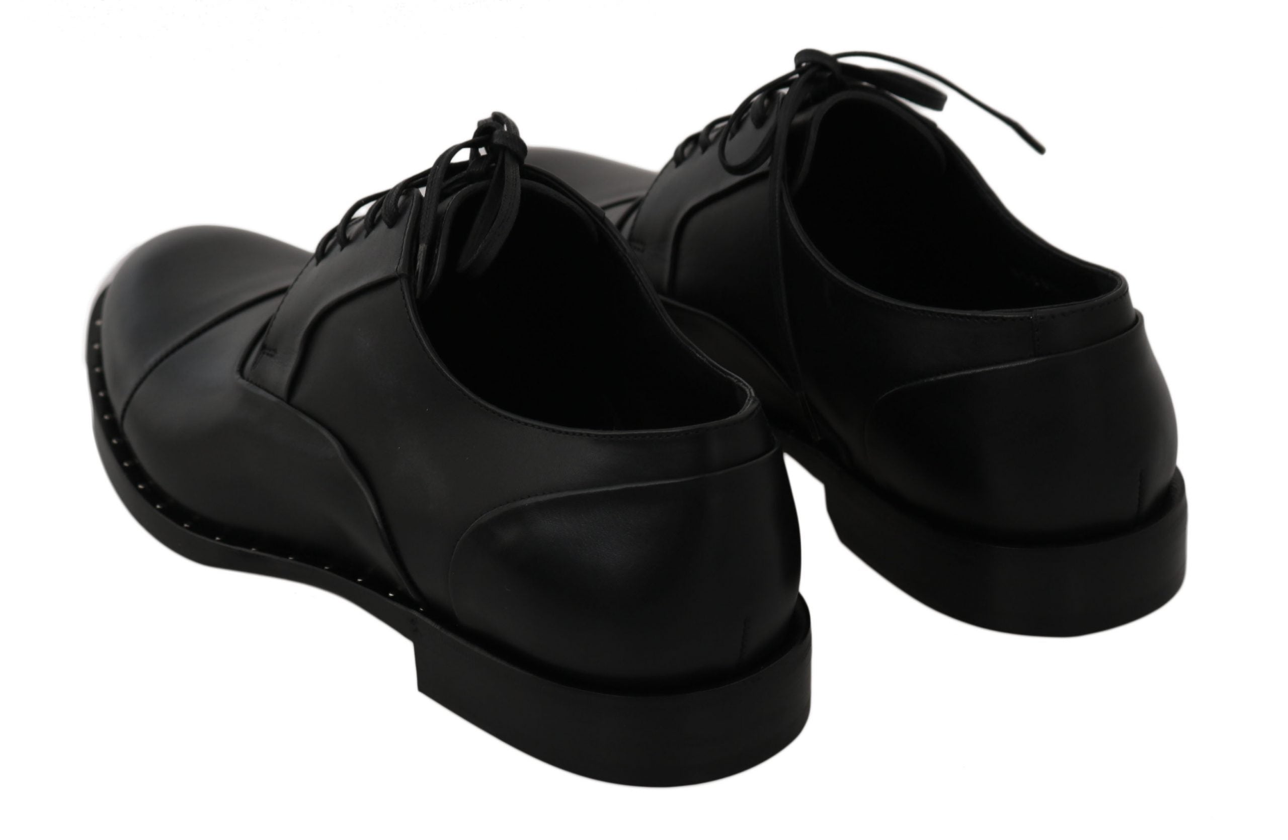Dolce & Gabbana Svarta Läder Derby Formella Skor