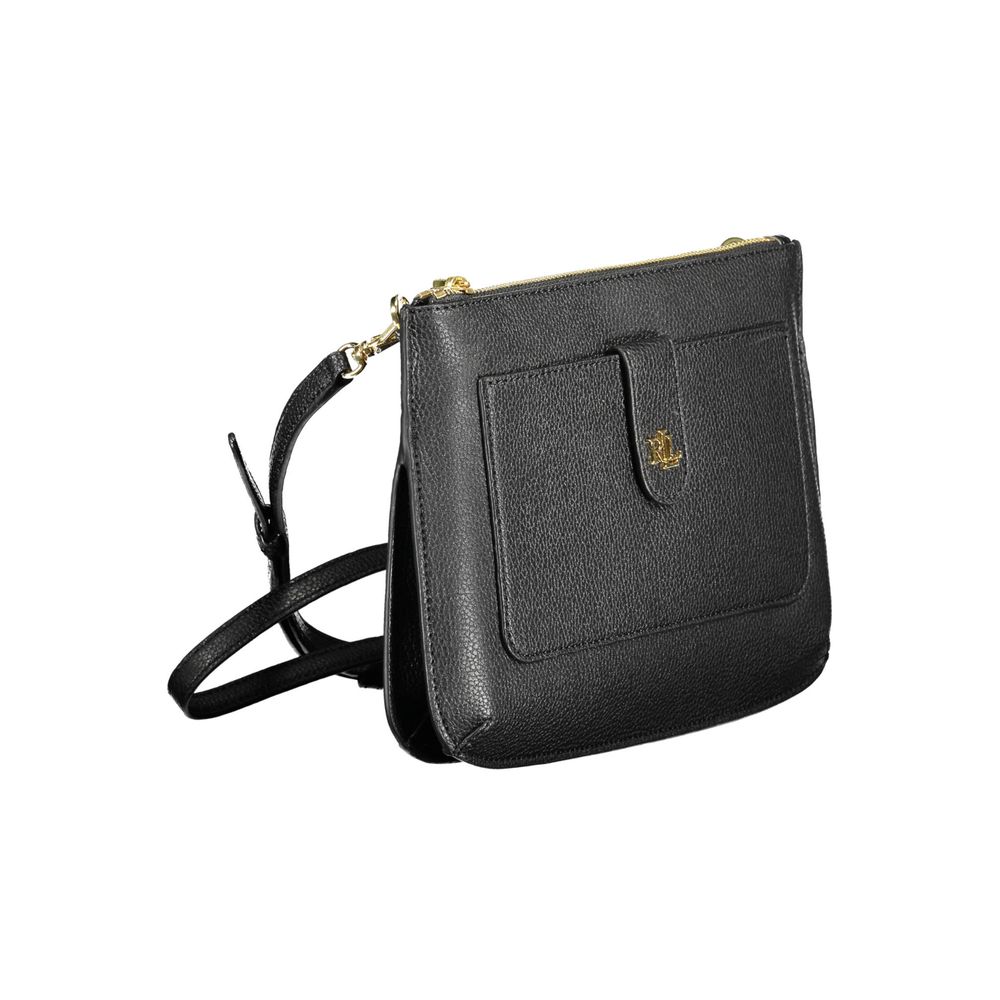 Ralph Lauren svart läderhandväska