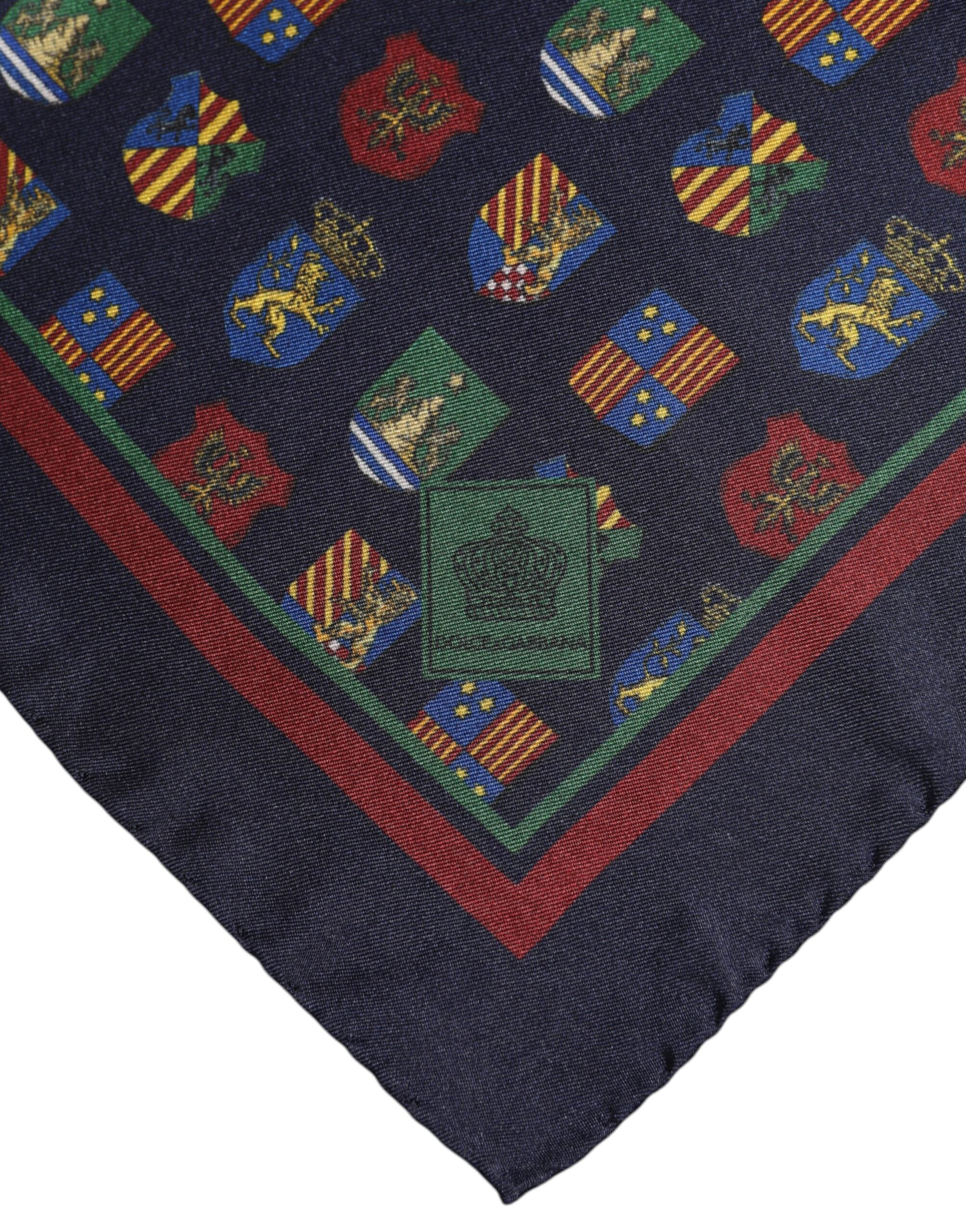Dolce & Gabbana Flerfärgad Medaljer Fyrkantig Foulard Halsduk