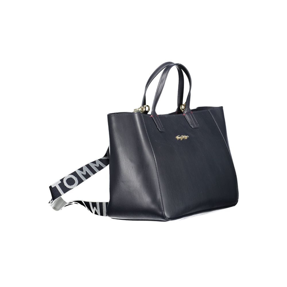 Tommy Hilfiger blå polyetenhandväska