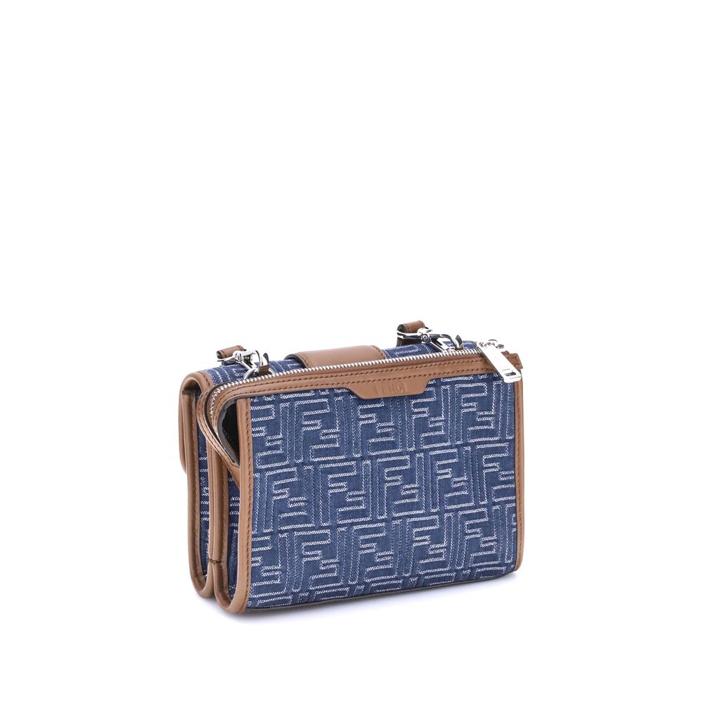 Fendi Baguette denim axelväska