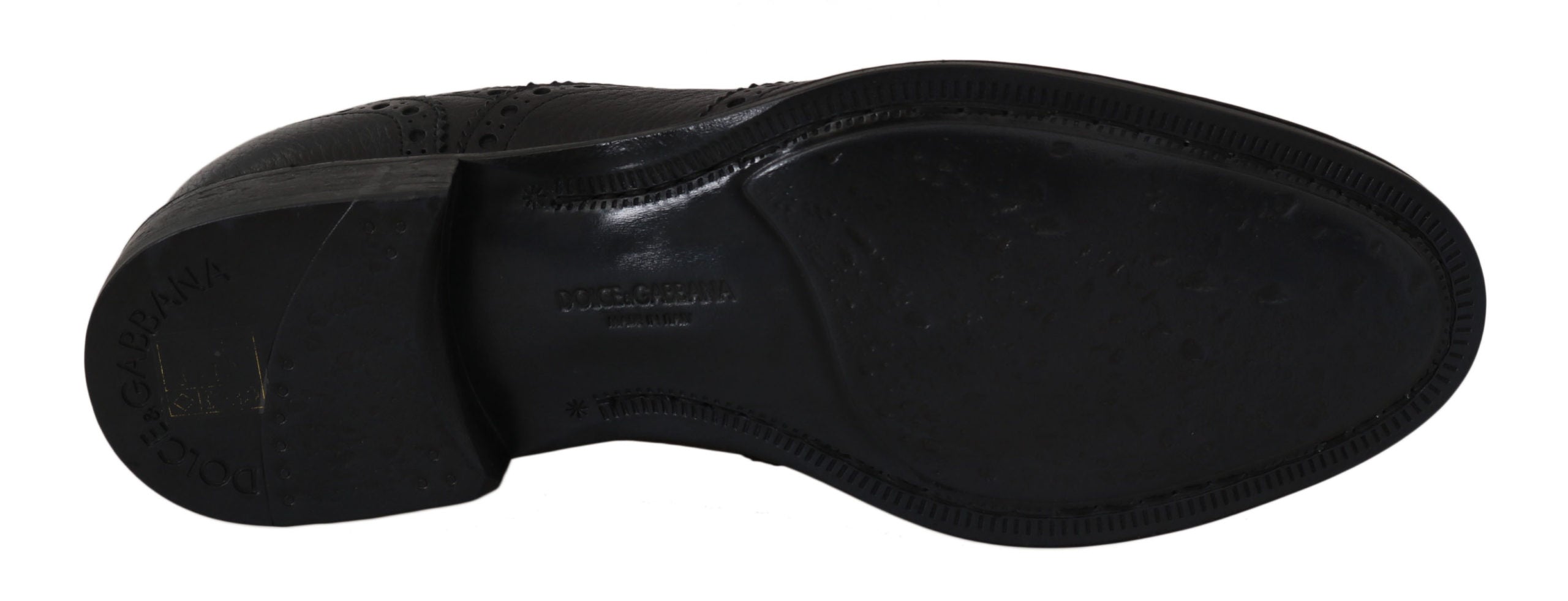 Dolce & Gabbana Blå Läder Wingtip Oxford Finskor