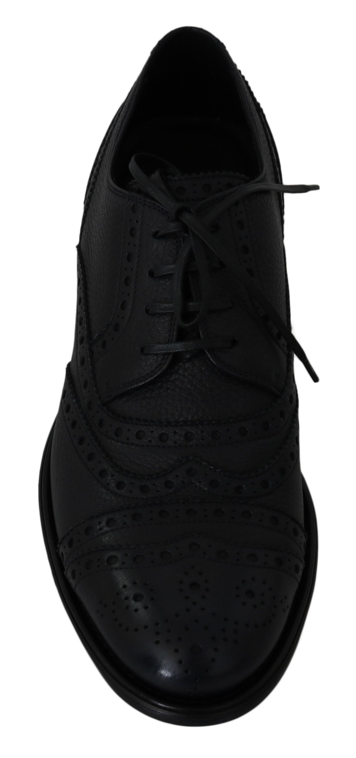Dolce & Gabbana Blå Läder Wingtip Oxford Finskor