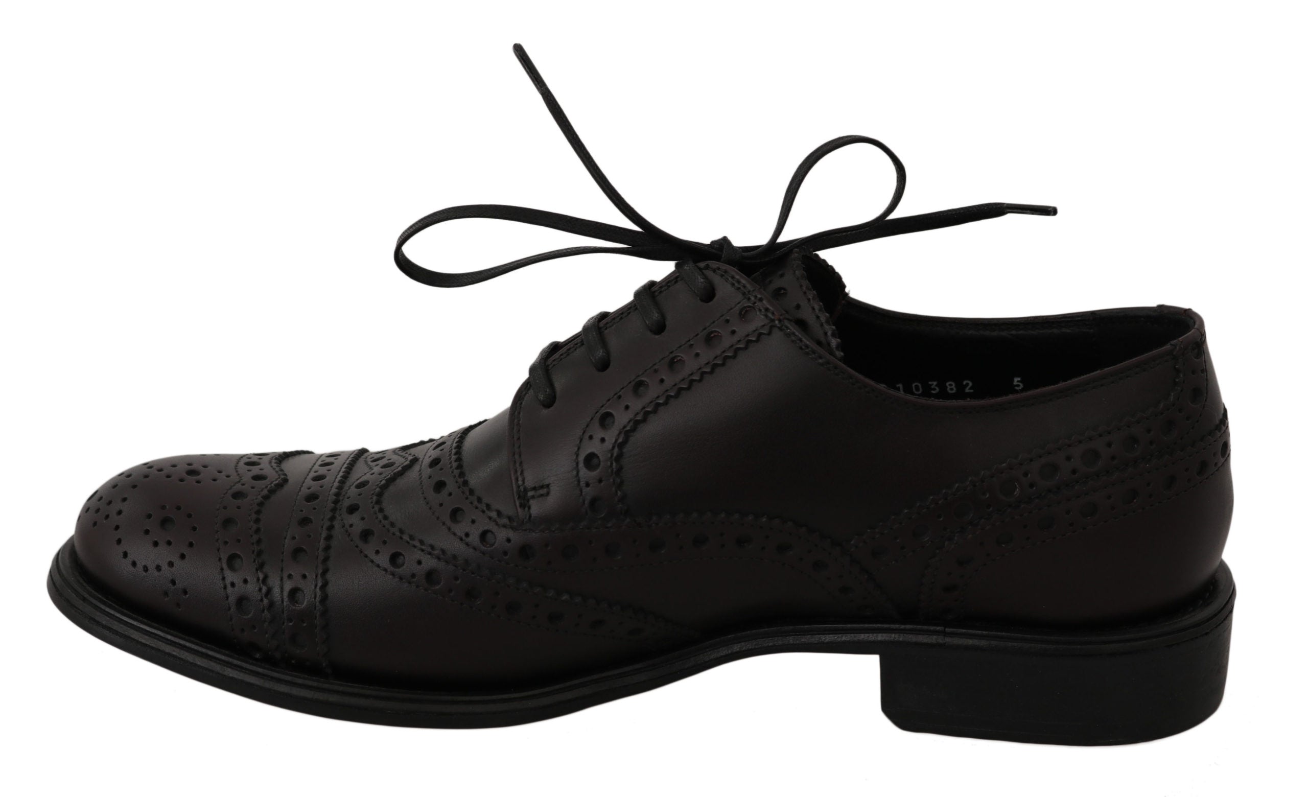 Dolce & Gabbana Svarta Läder Wingtip Oxford Finskor