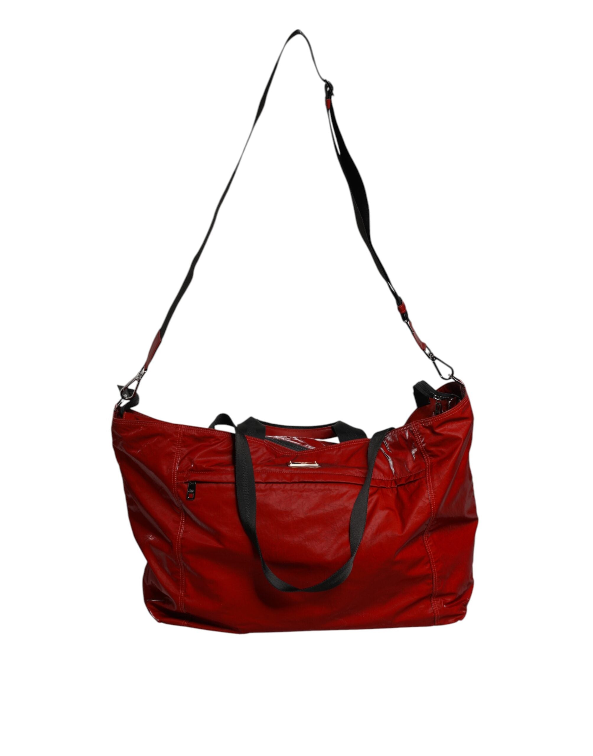Dolce & Gabbana Röd Nylon Hand Shoulder Duffel Resväska