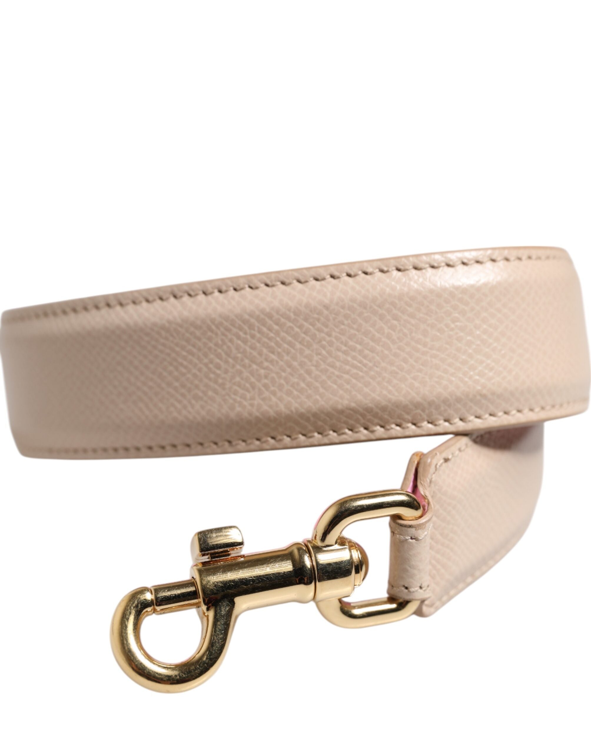 Dolce & Gabbana Beige Rosa Läderväska Tillbehör Axelrem