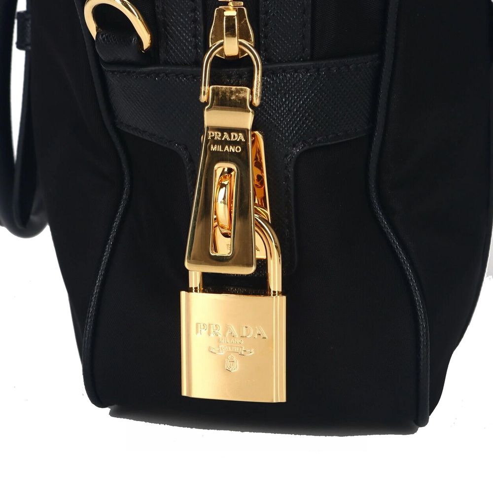 Prada Logotyp Nylon Topp Handväska