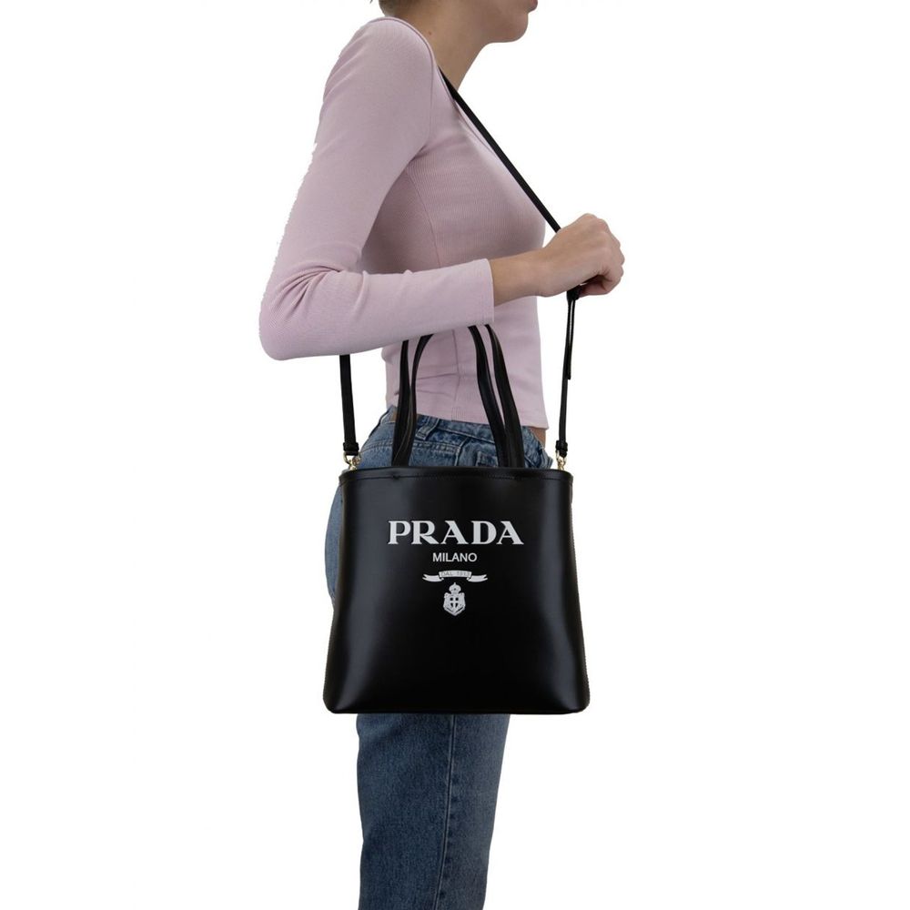 Prada Logotyp Läderväska