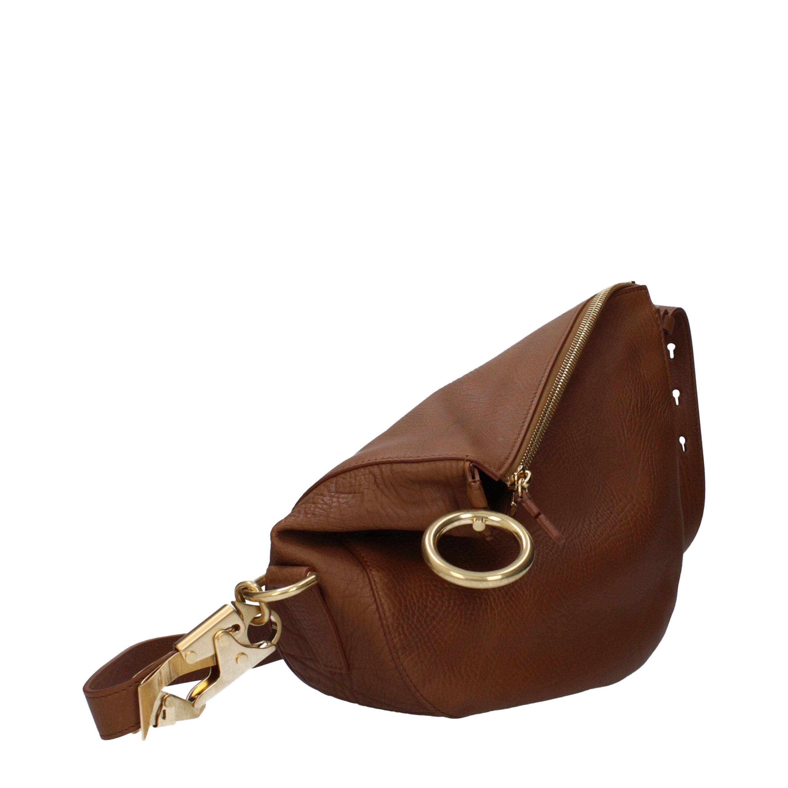 Burberry bruna läderaxelväskor