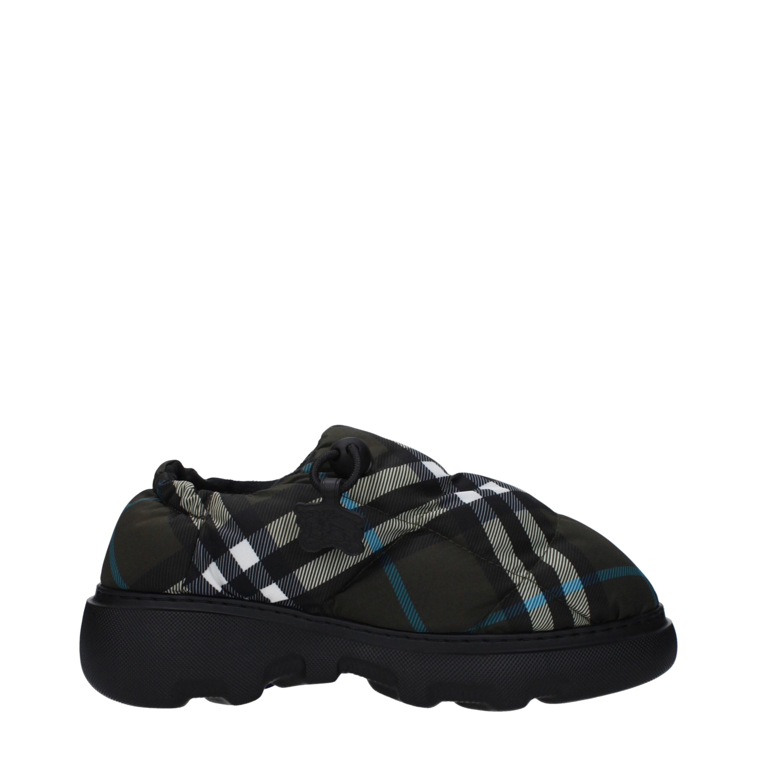 Burberry Gröna Slip-On Loafers i Tyg