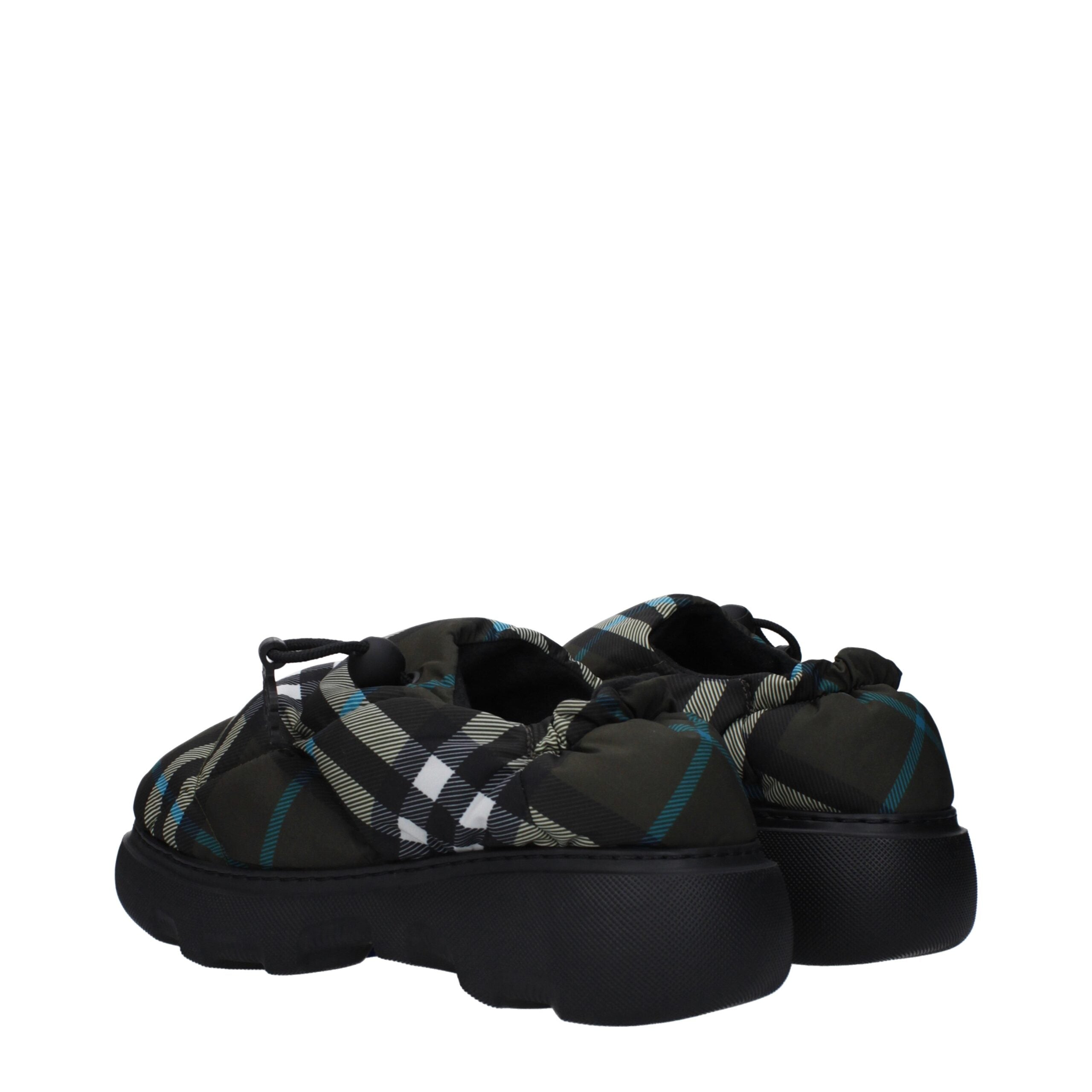 Burberry Gröna Slip-On Loafers i Tyg