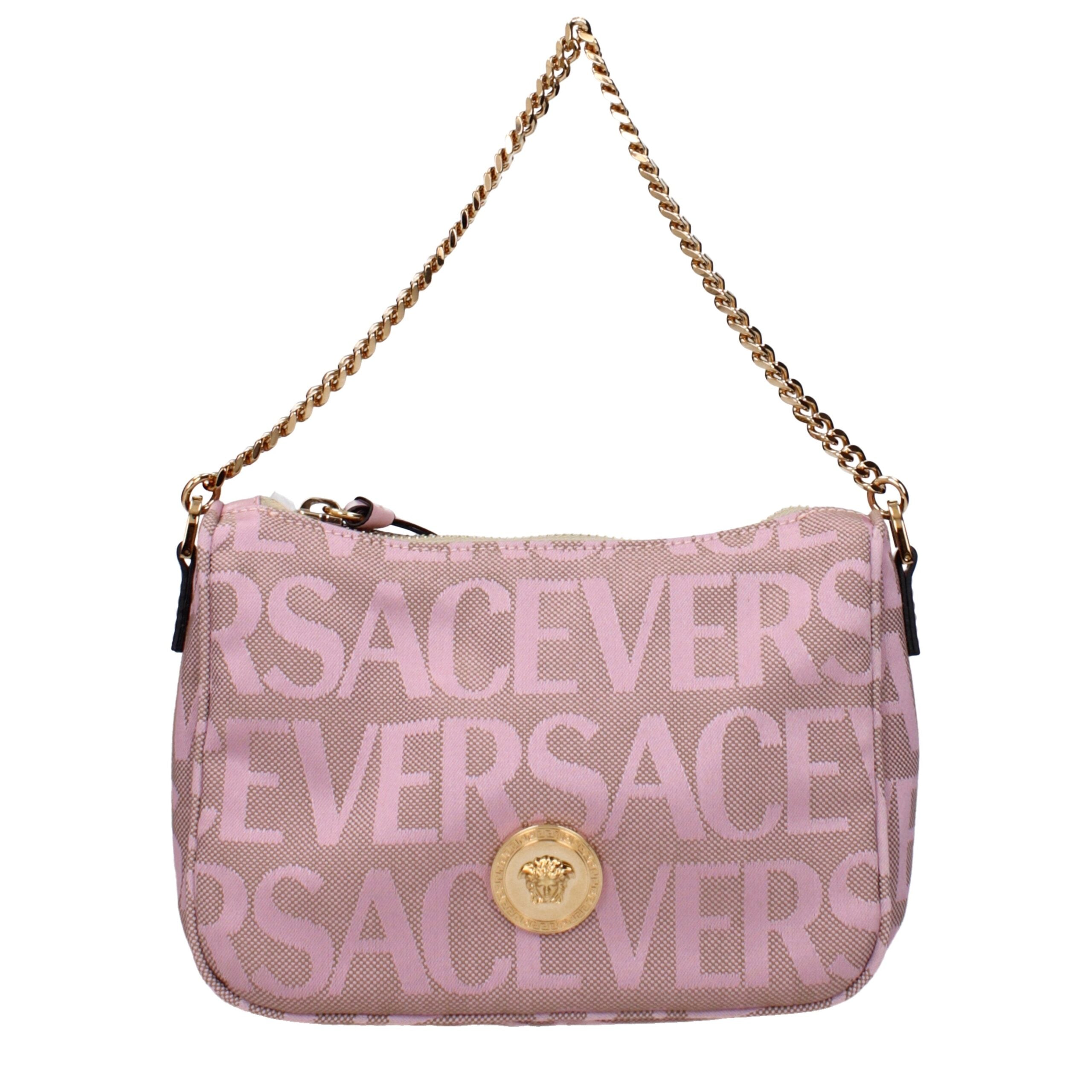 Versace Rosa Tygväskor