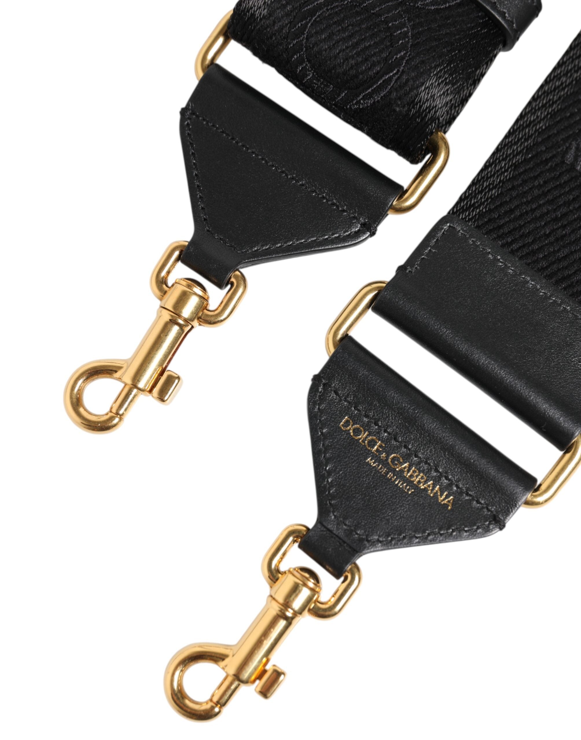 Dolce & Gabbana svart enfärgad viskosväska med axelrem