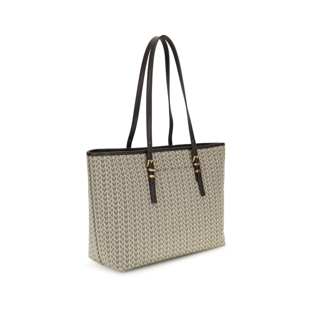 Michael Kors Quinn stor jacquardväska med logotyp