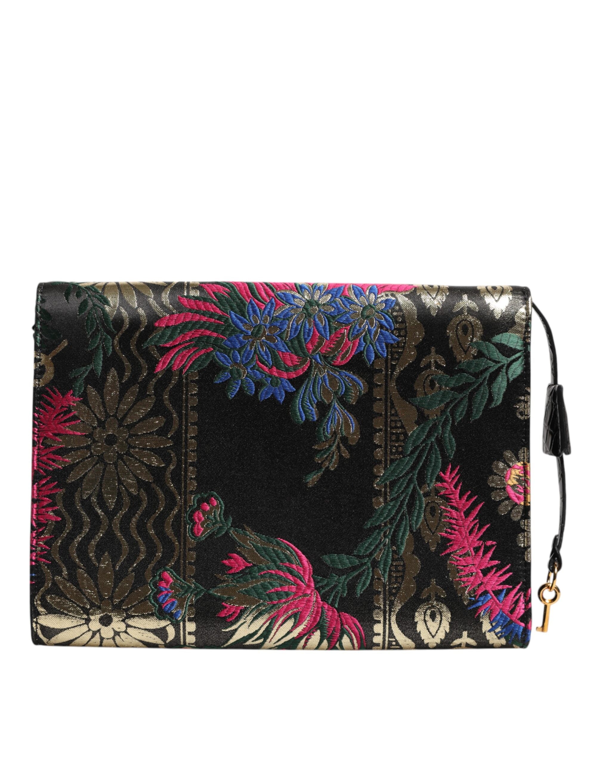 Dolce & Gabbana flerfärgad jacquard blommig dokumentportfölj