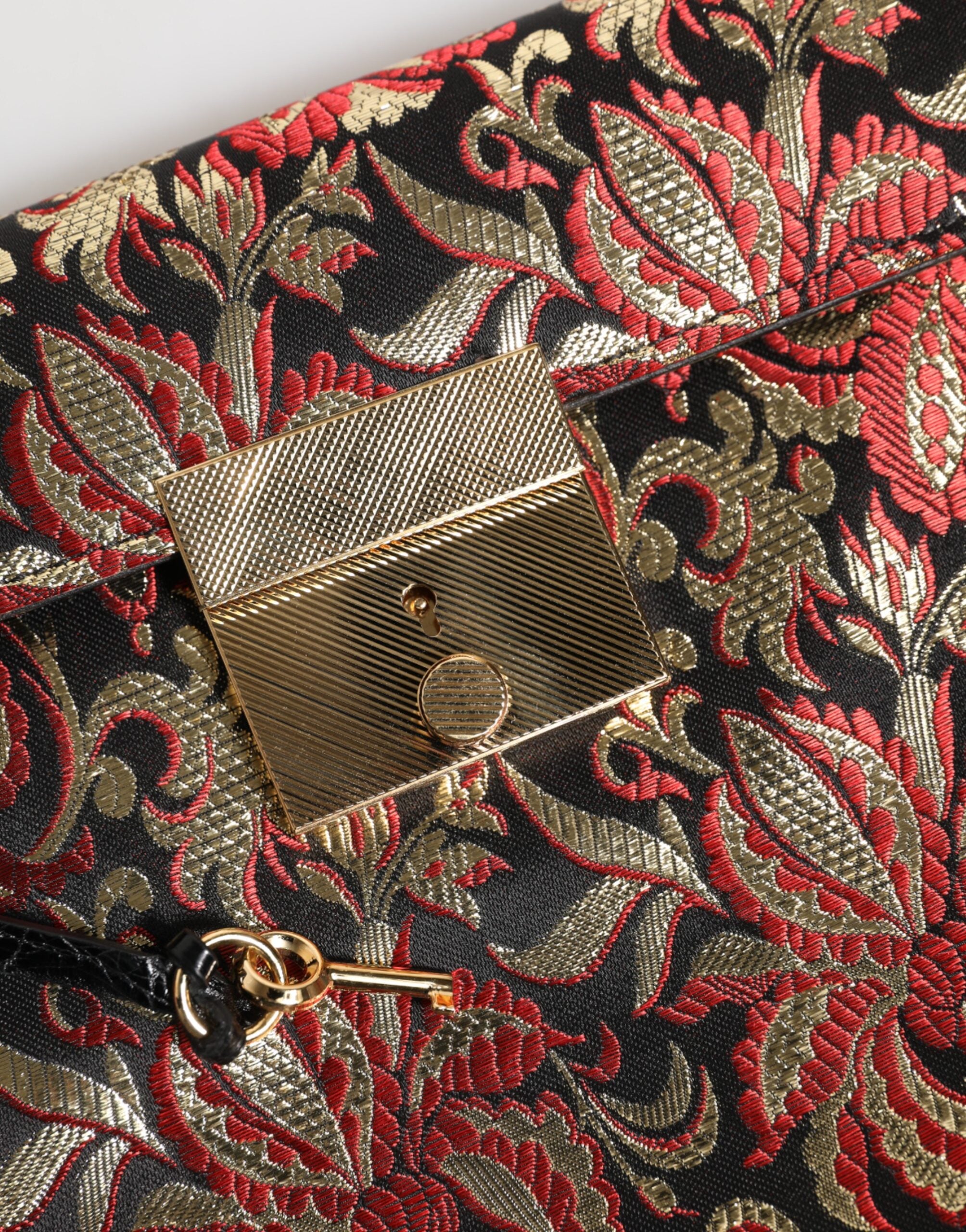 Dolce & Gabbana flerfärgad jacquard blommig dokumentportfölj
