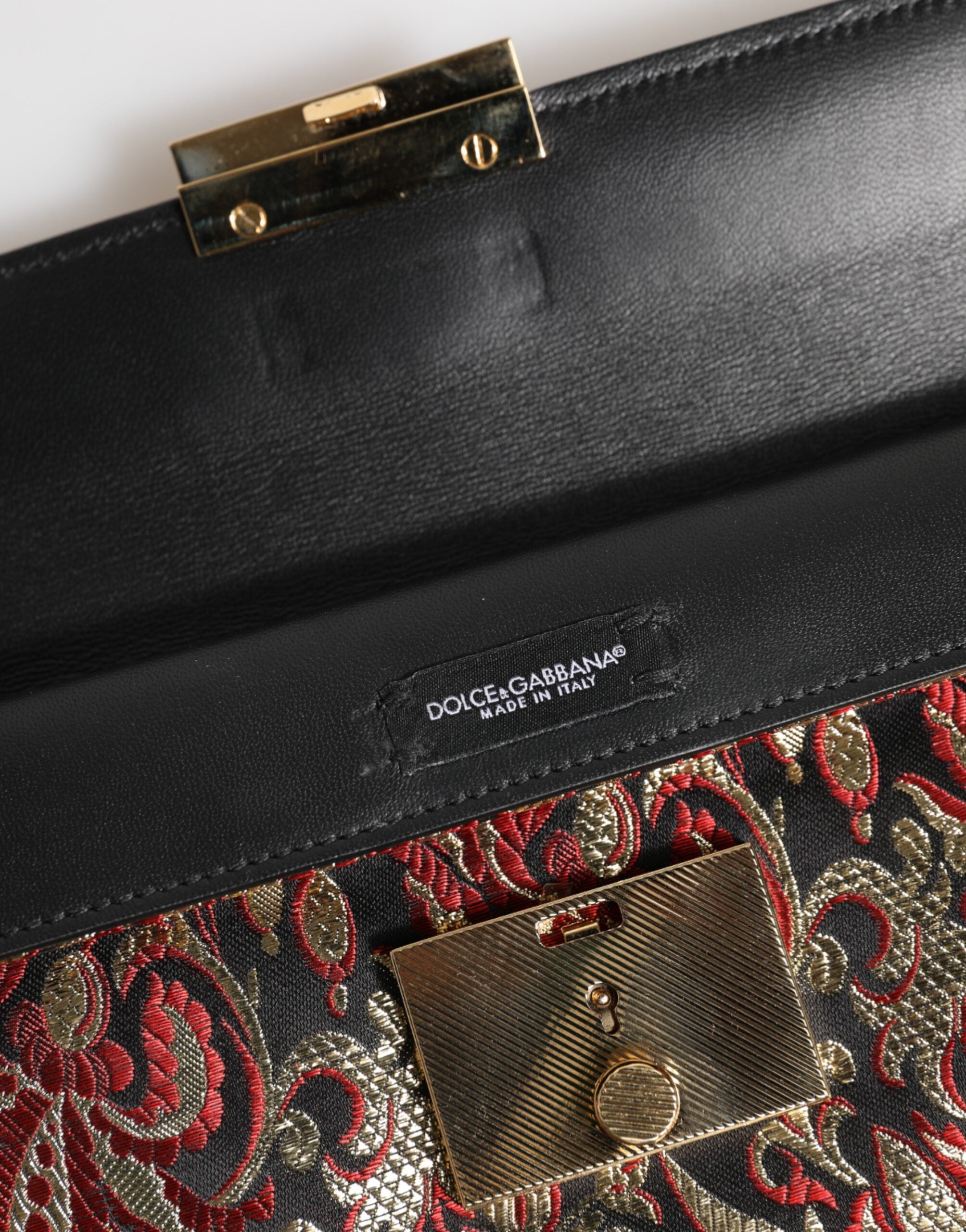 Dolce & Gabbana flerfärgad jacquard blommig dokumentportfölj