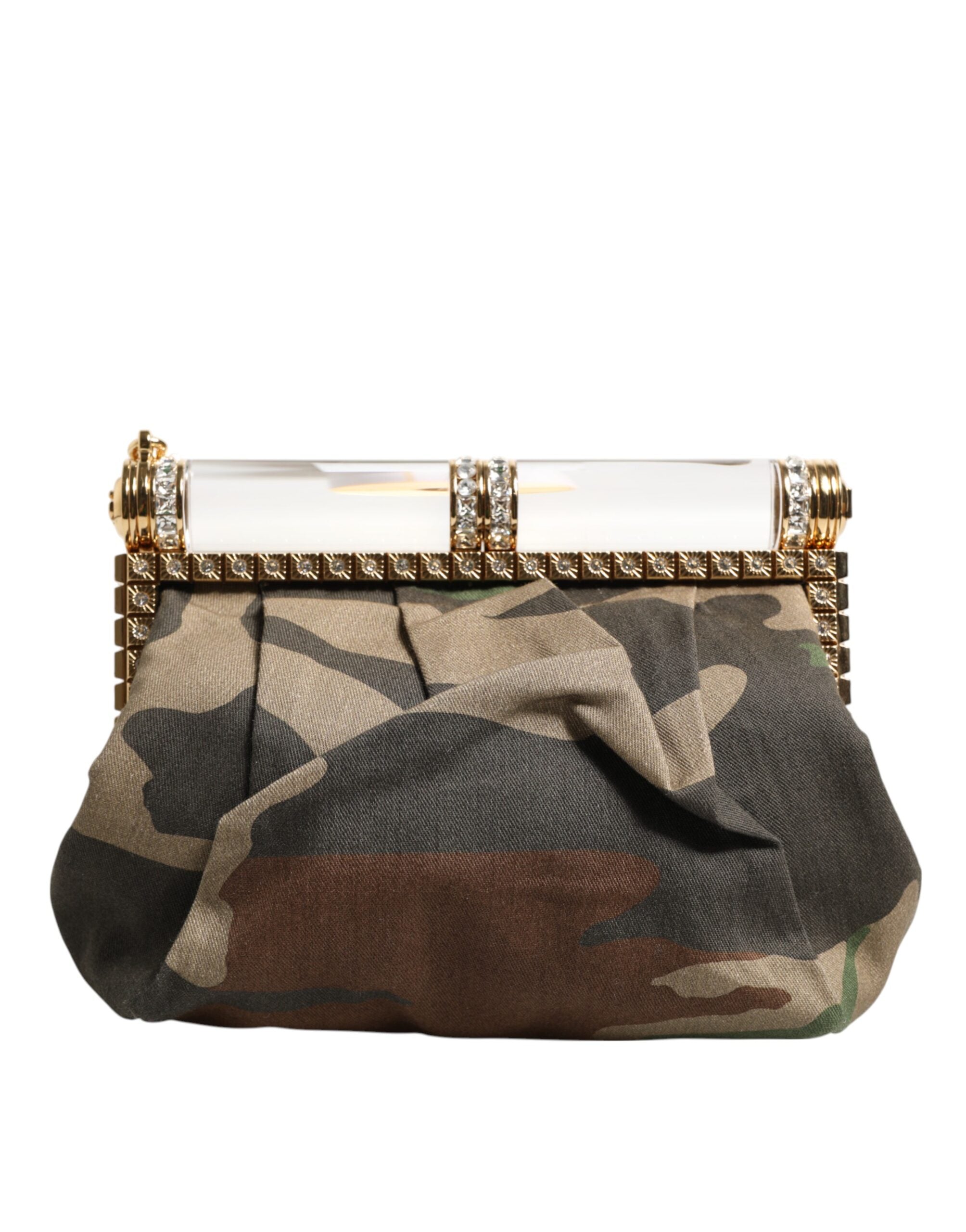Dolce & Gabbana Multicolor Sicily Medium Kamouflage Axelremsväska