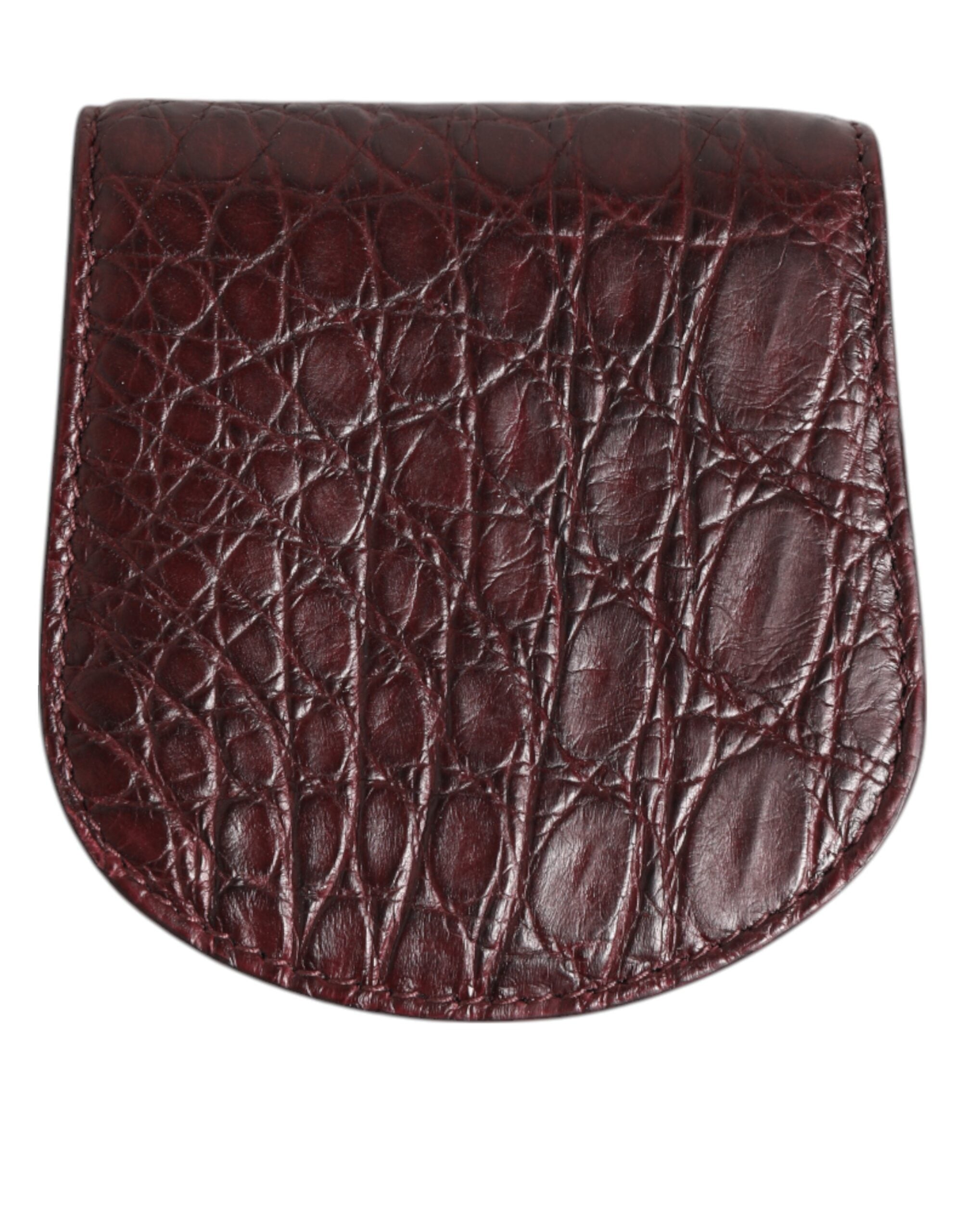 Dolce & Gabbana – Burgundy – Kondomfodral med mynt och exotisk hud – Plånbok