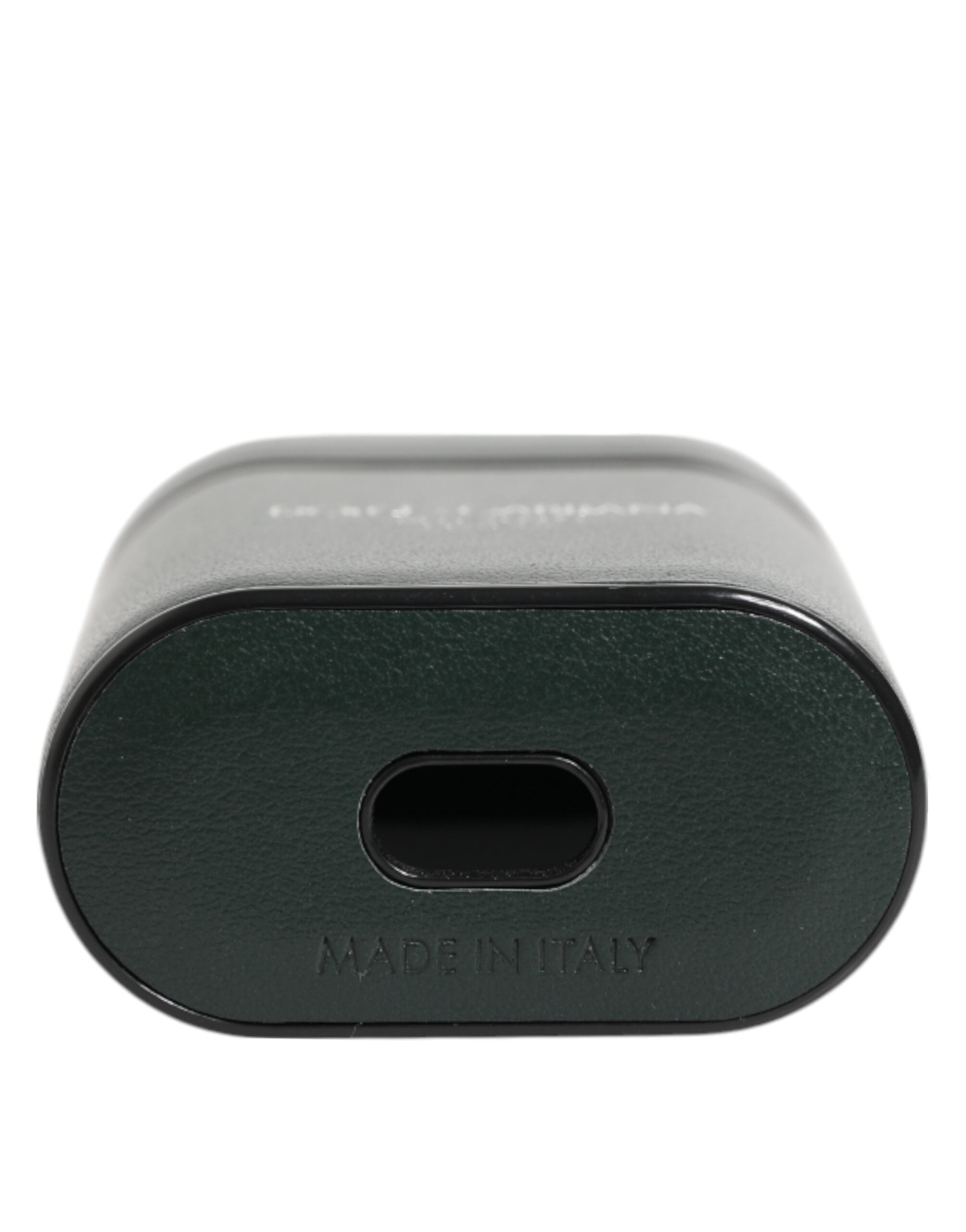 Dolce & Gabbana Svart Läderfodral med Logotyptryck och Flipfodral till Herr Airpods