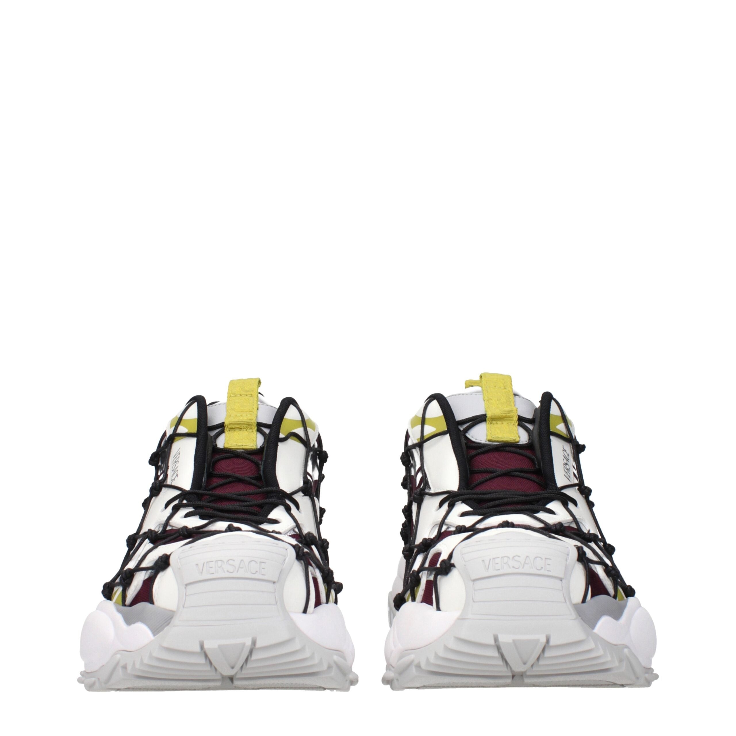 Versace Röda Tyg Athletic Sneakers