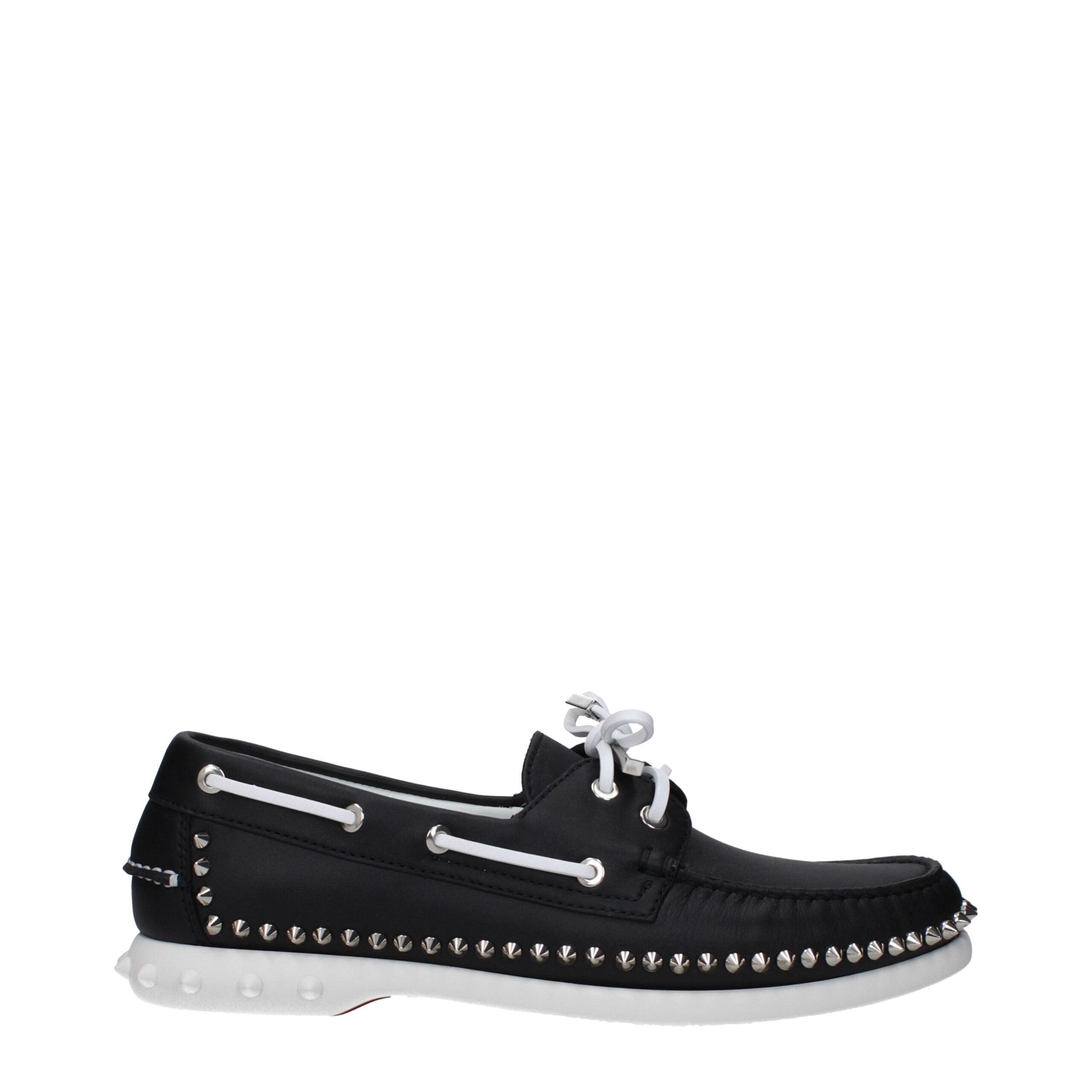 Christian Louboutin svarta slip-on loafers i läder