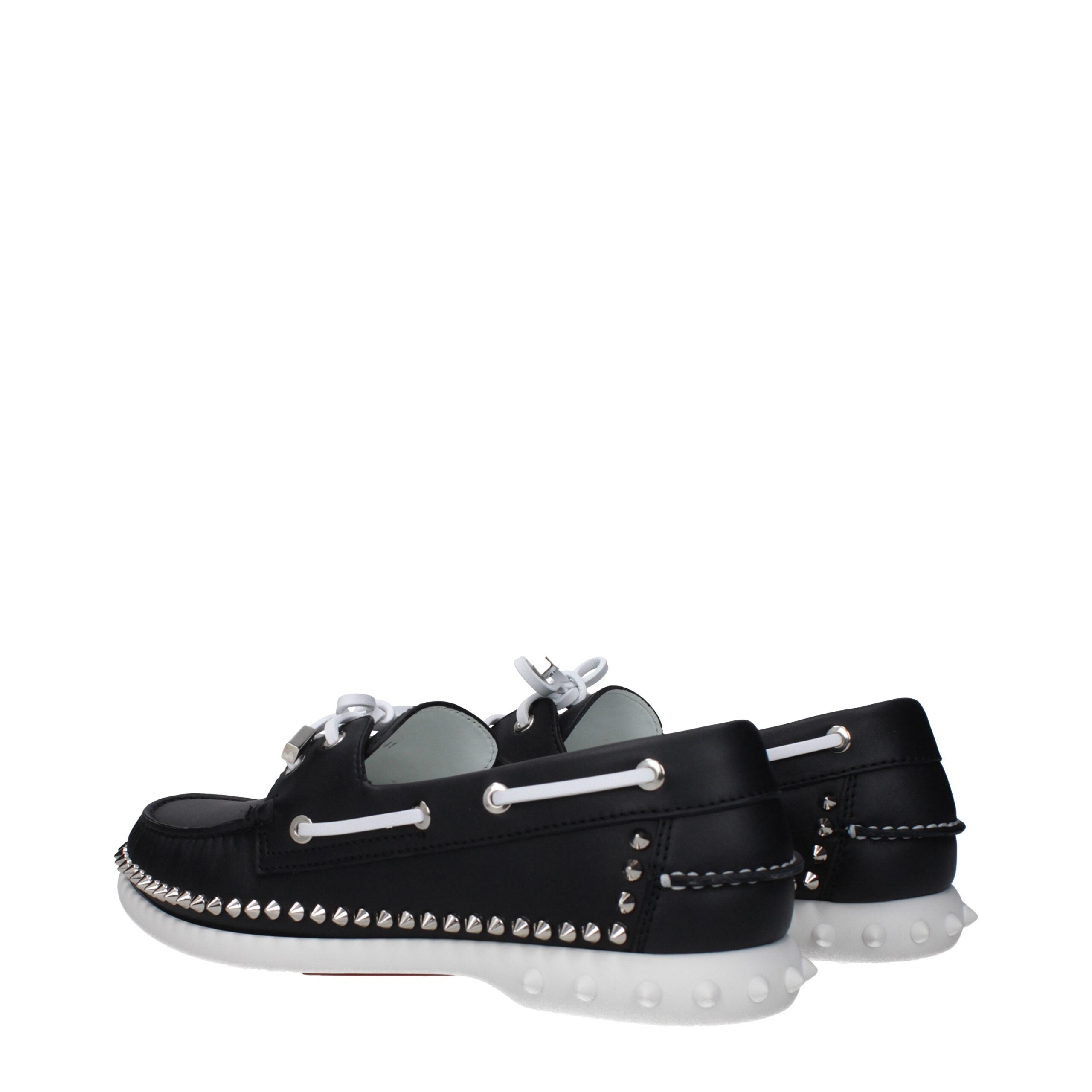 Christian Louboutin svarta slip-on loafers i läder