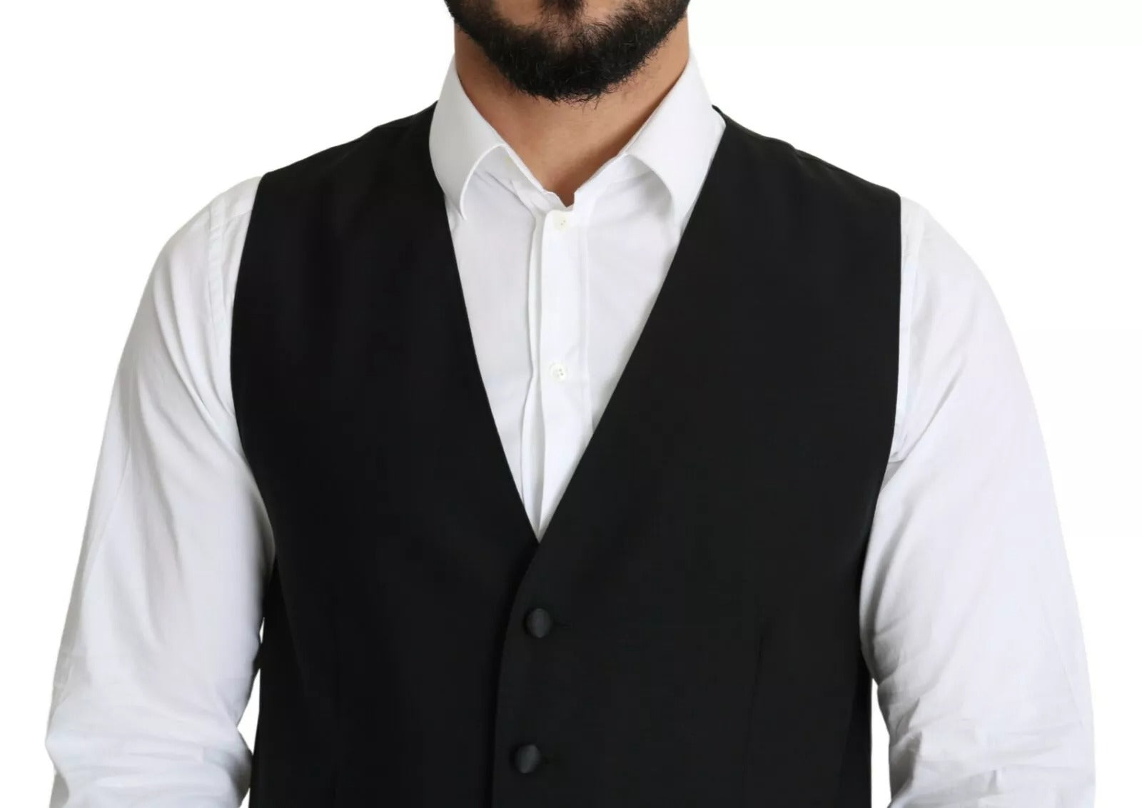 Dolce & Gabbana svart ullväst för män