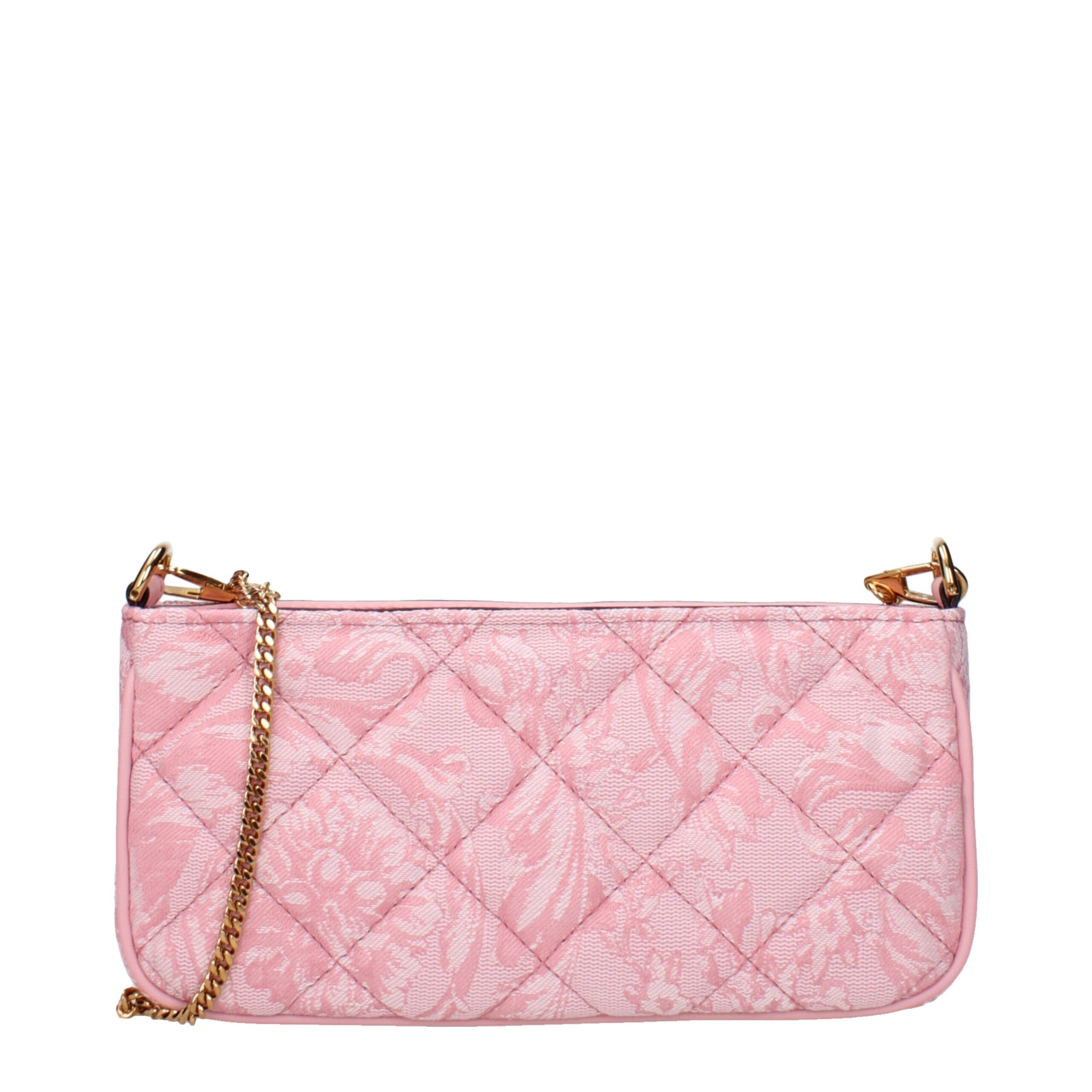 Versace Rosa Tyg Axelväskor