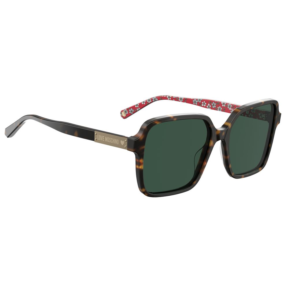 Love Moschino bruna acetatsolglasögon