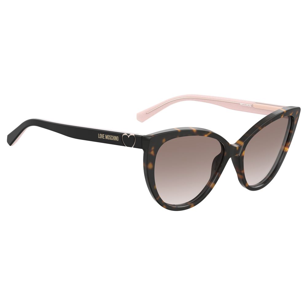 Love Moschino bruna acetatsolglasögon