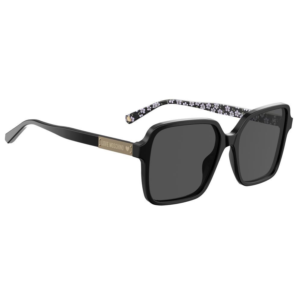 Love Moschino svarta acetatsolglasögon