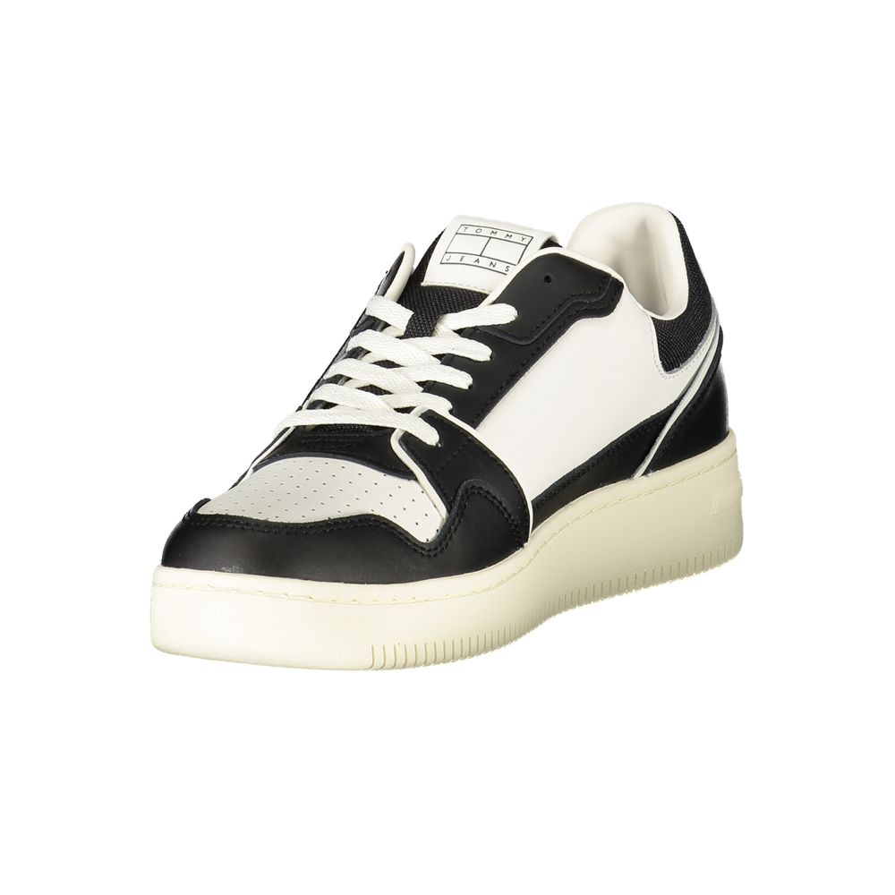 Tommy Hilfiger svarta lädersneakers för män