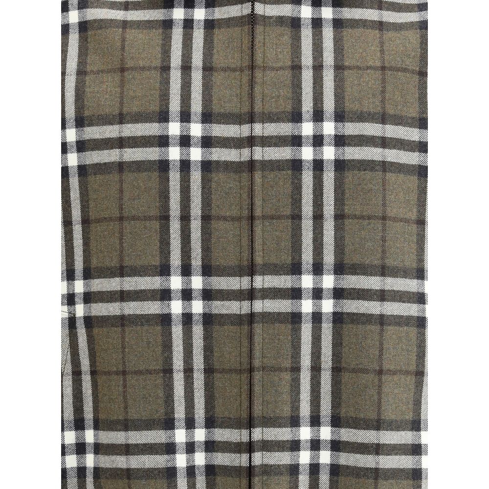 Burberry Rutig Harringtonjacka i ull