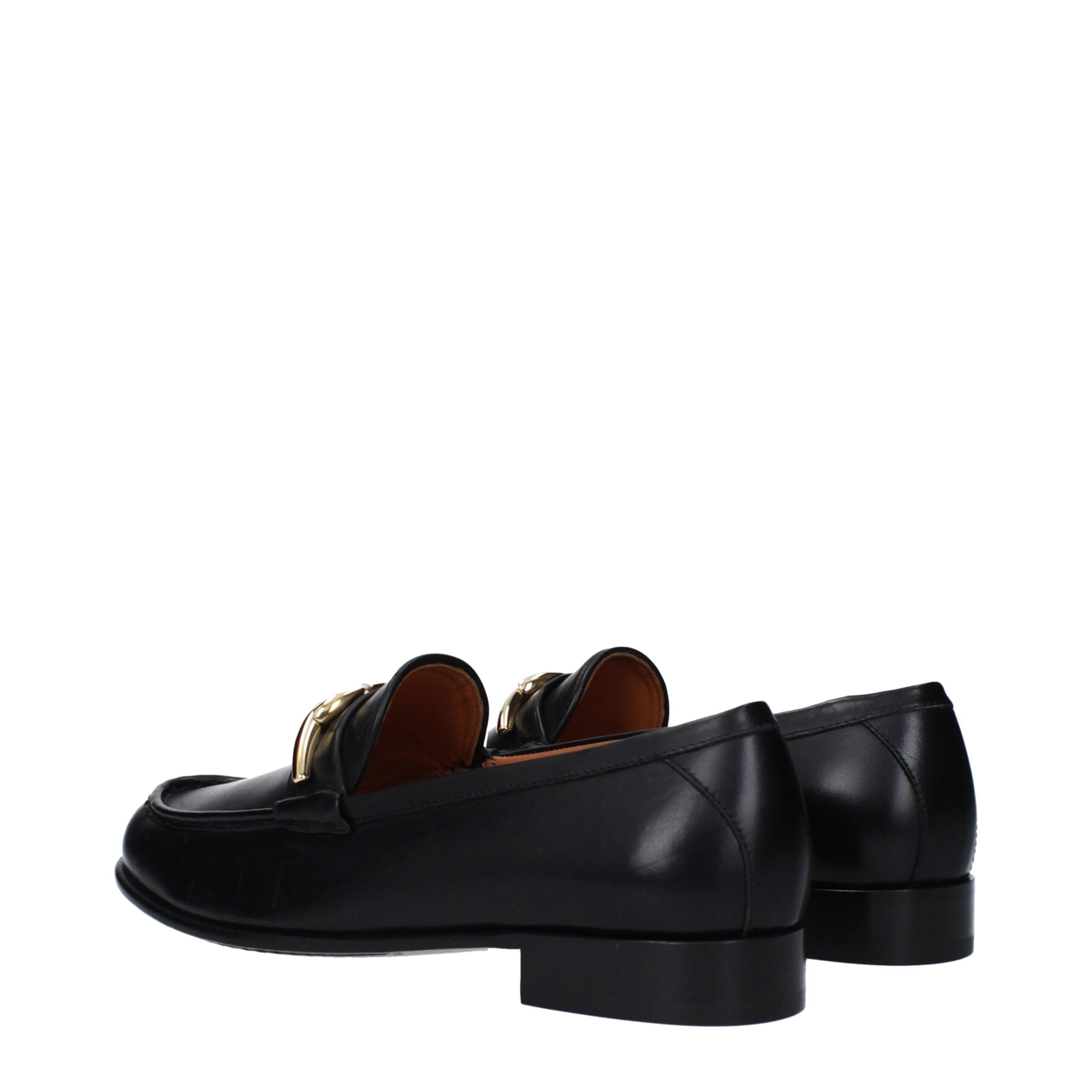 Valentino Garavani svarta slip-on loafers i läder