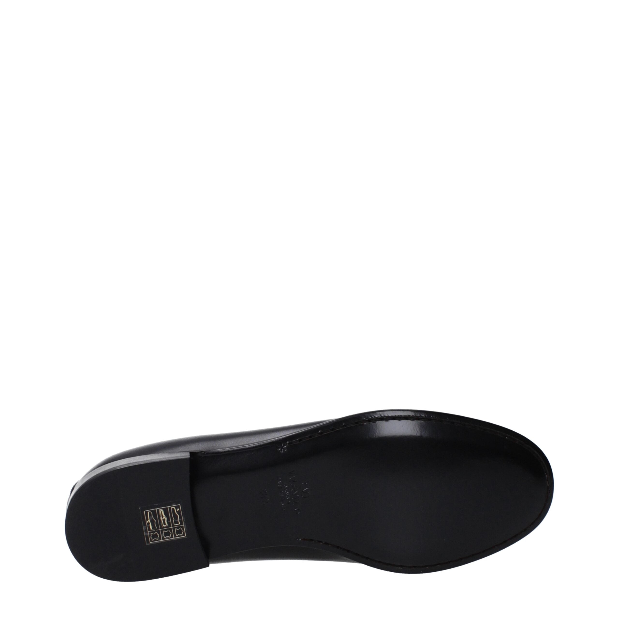 Valentino Garavani svarta slip-on loafers i läder