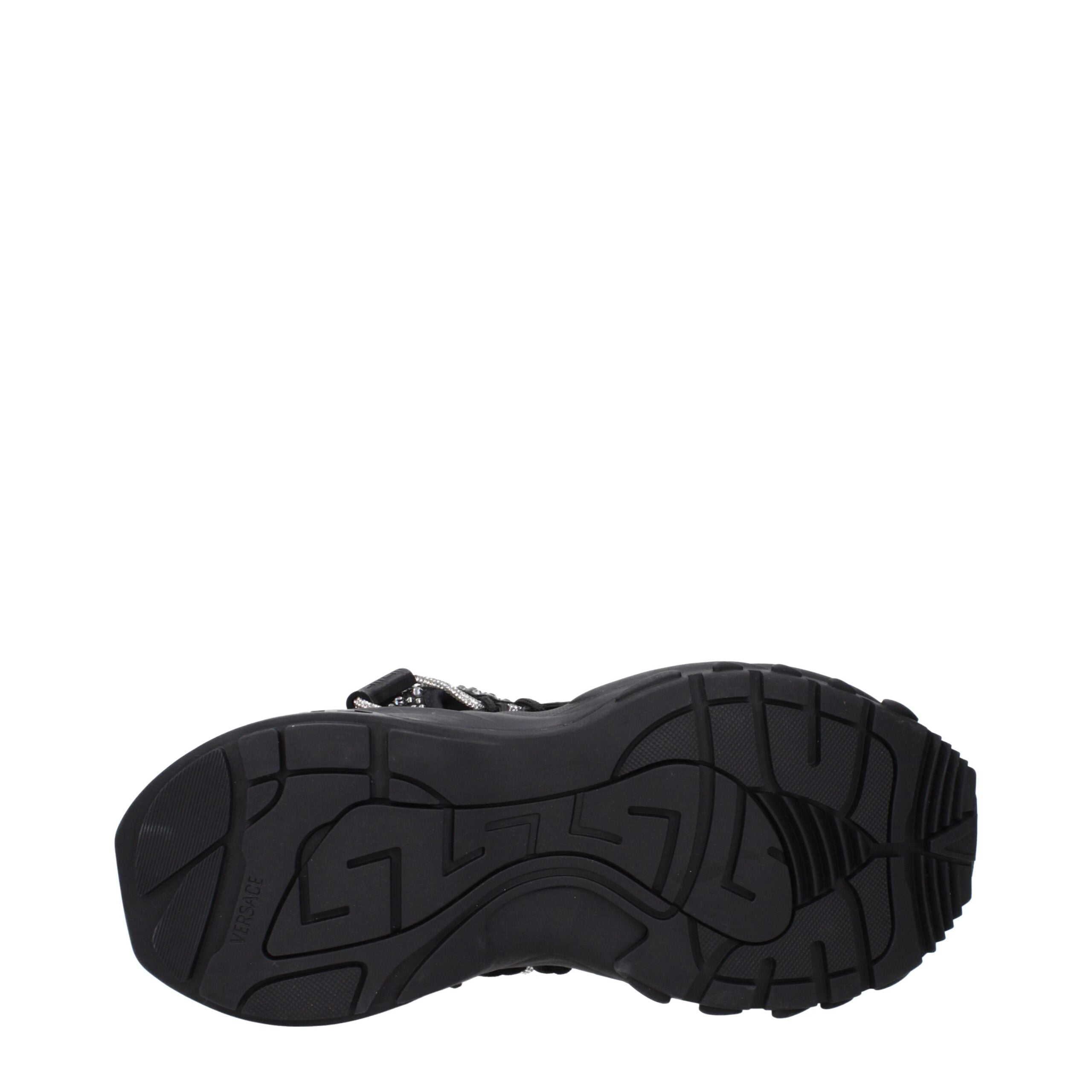 Versace svarta grova tygsneakers