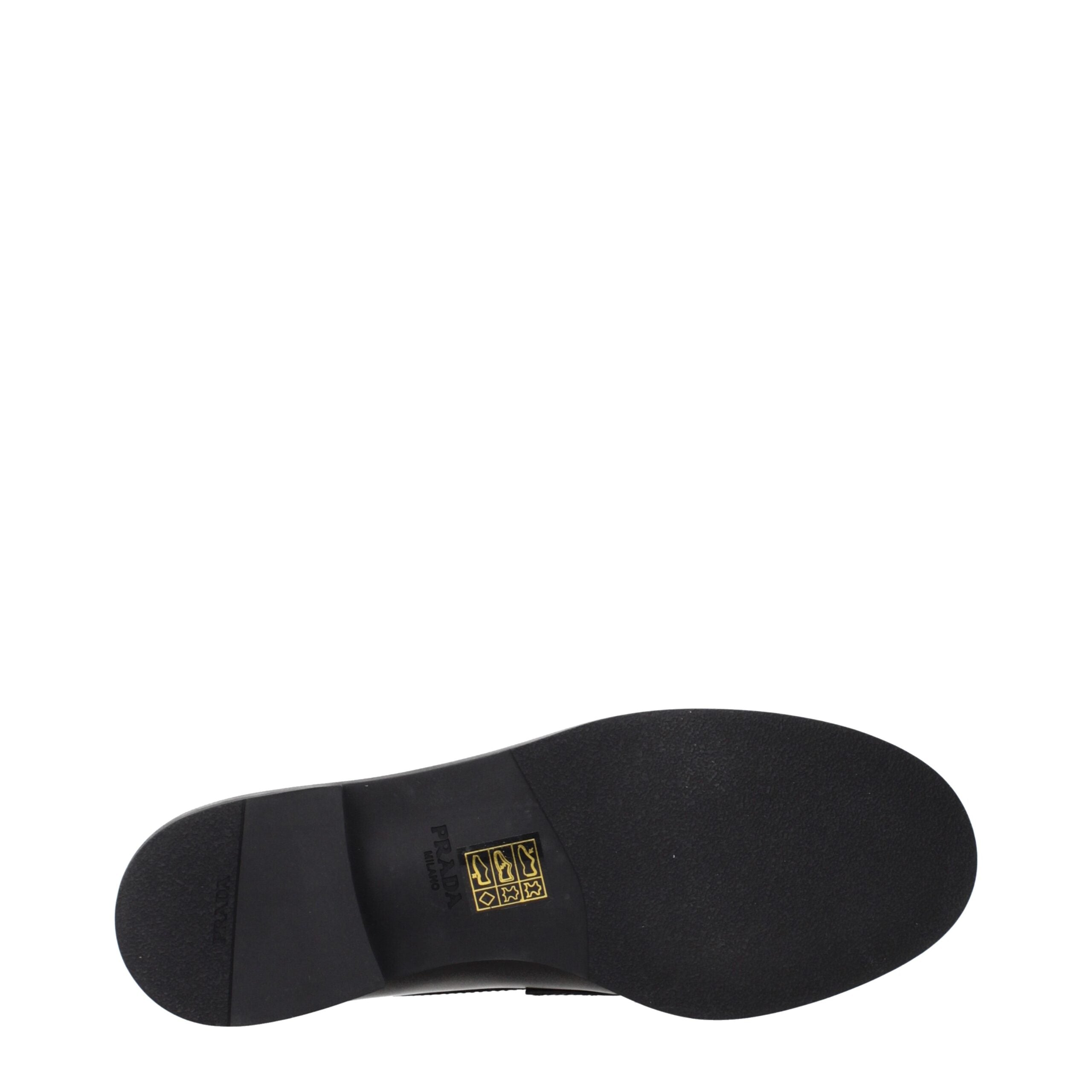 Prada svarta slip-on loafers i läder